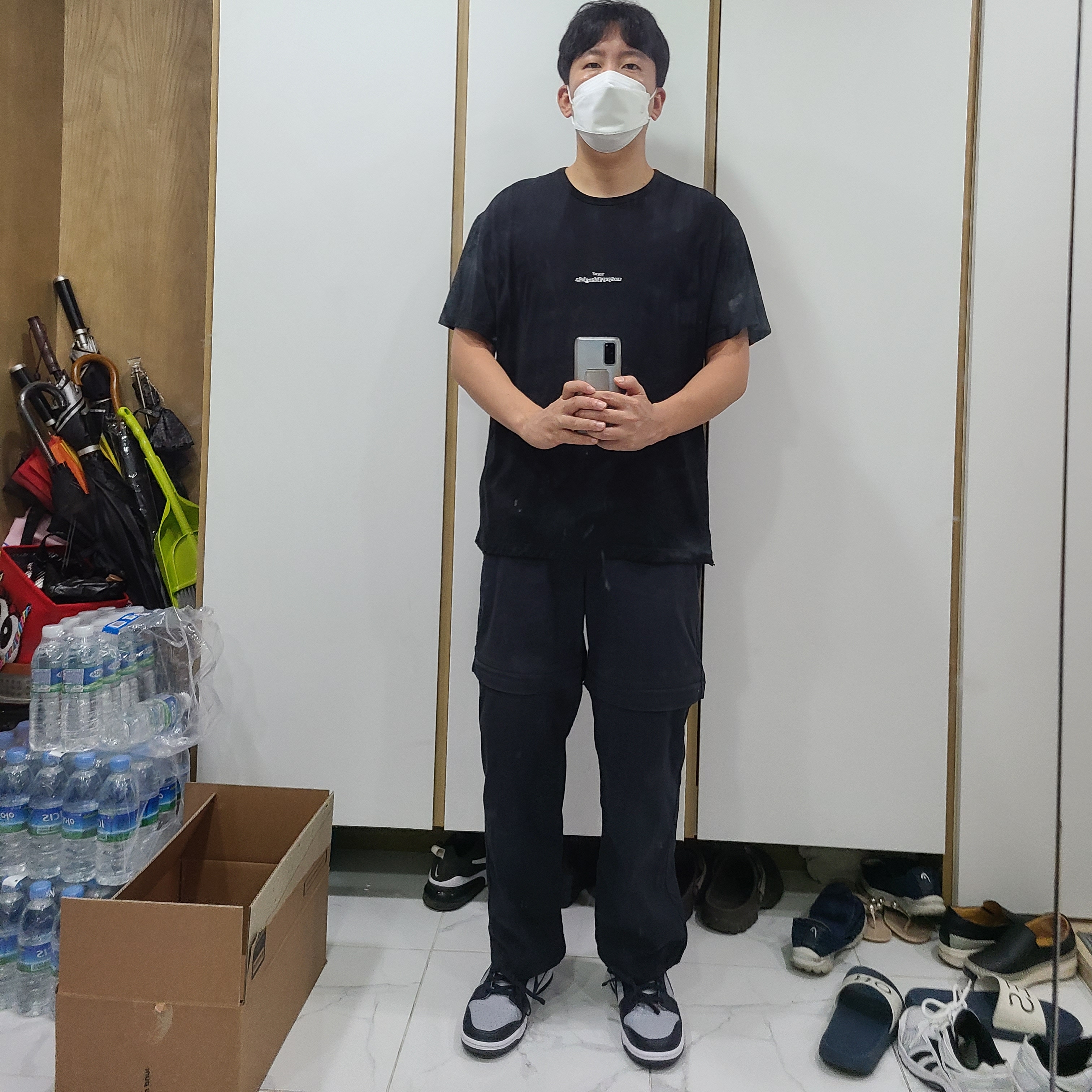 Nike Dunk Low Retro Championship Grey 착용 스타일 - 1