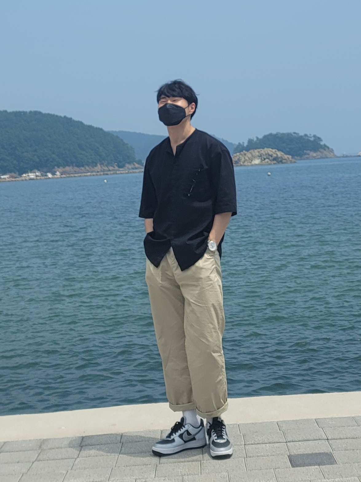 Nike Air Force 1 B Silver Snake 착용 스타일