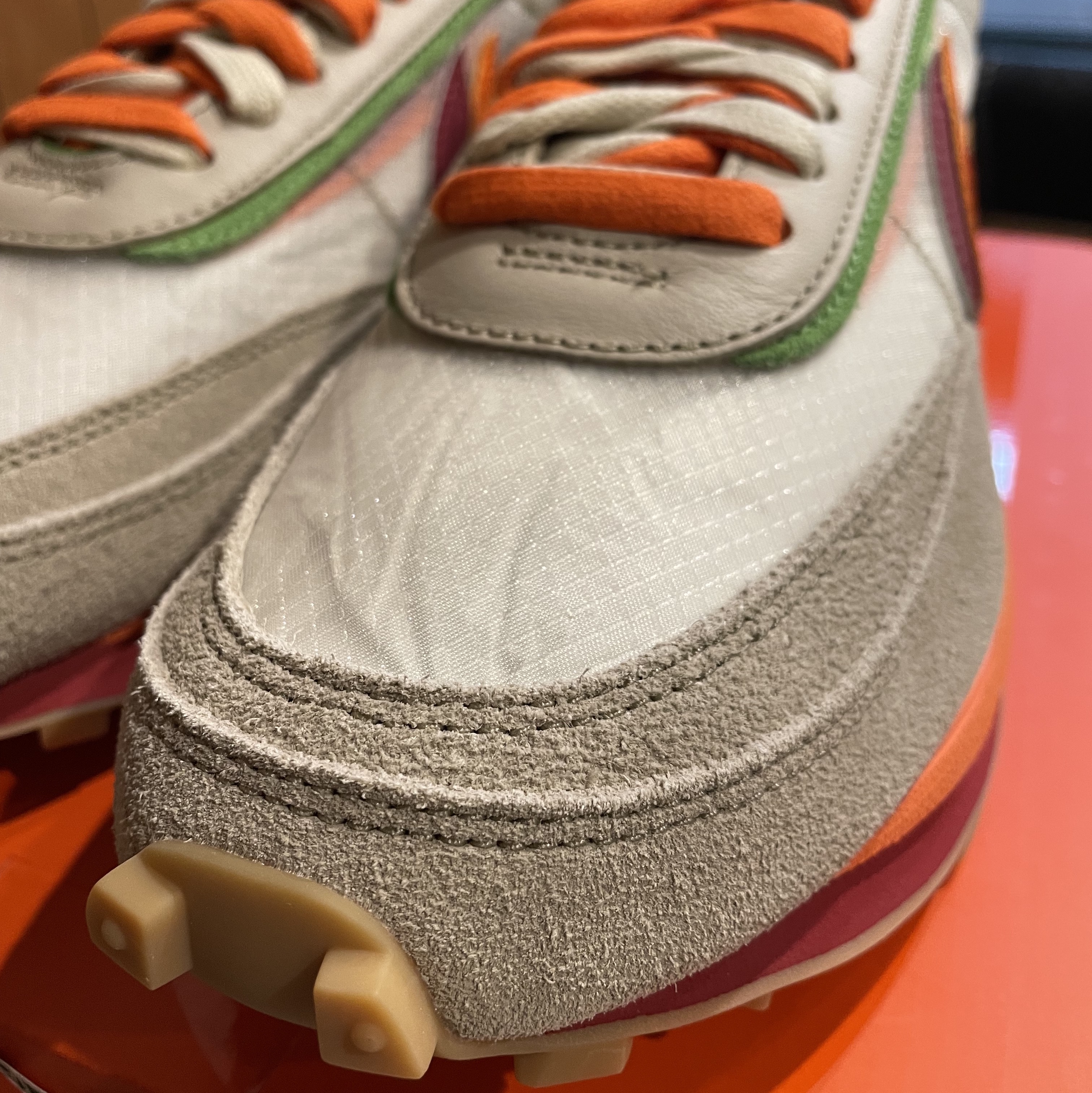 Nike x Sacai x Clot LDWaffle Orange Blaze 착용 스타일 - 4