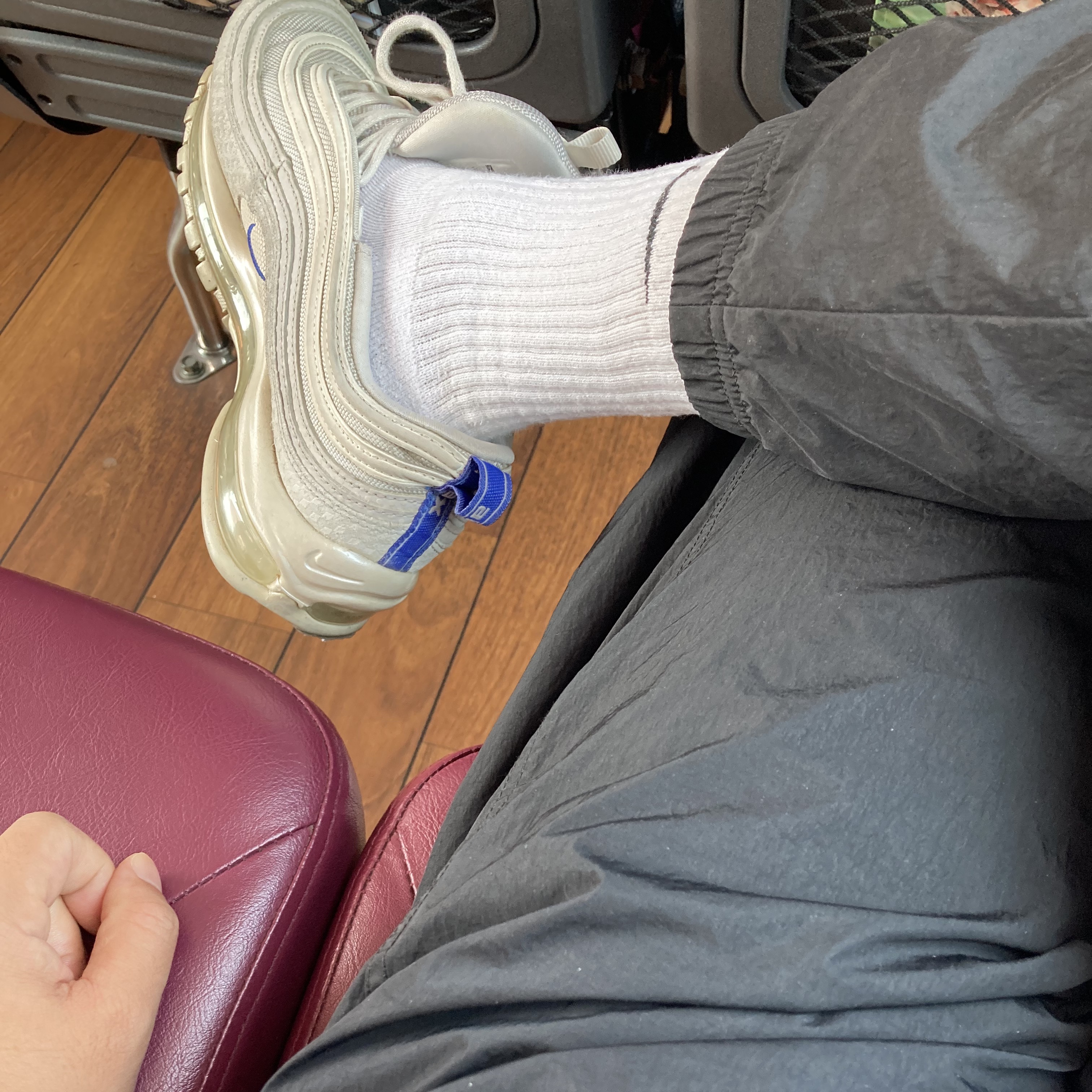 Nike Air Max 97 Pure Platinum Racer Blue, Nike M NRG Solo Swoosh Track Pants Black - Asia 착용 스타일