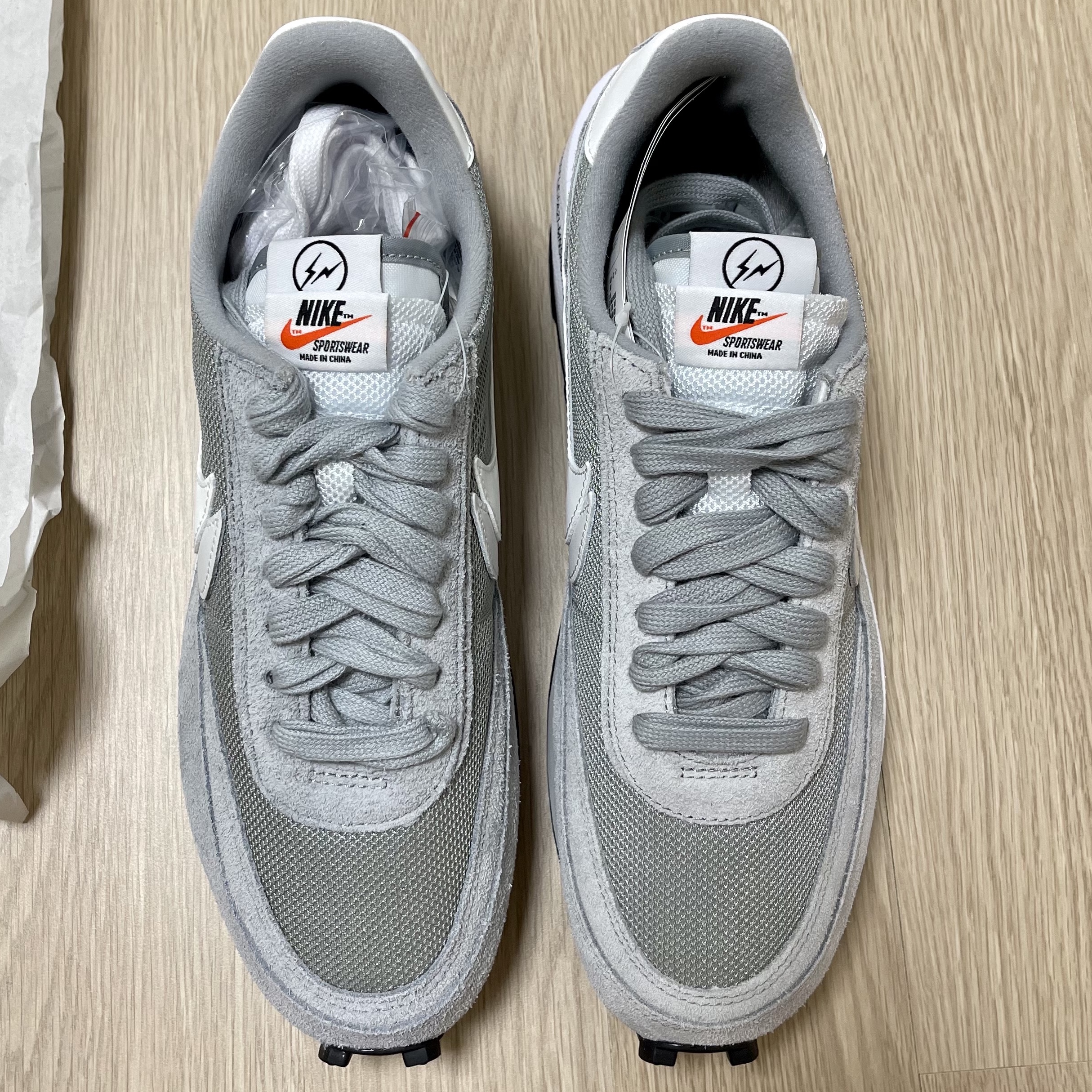 Nike x Sacai x Fragment LDWaffle Light Smoke Grey 착용 스타일