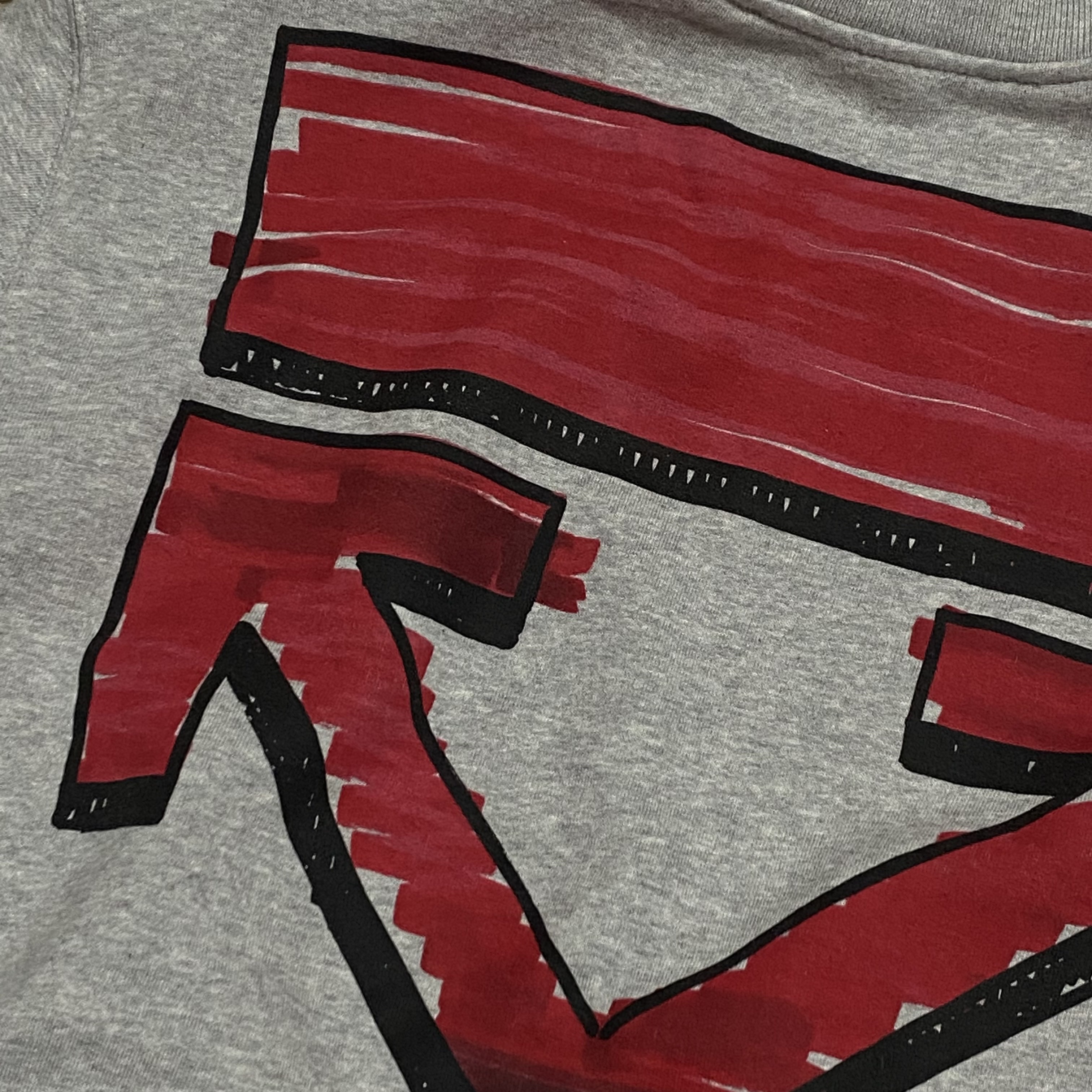 Off-White Degrade Arrow Sweatshirt Melange Grey 착용 스타일