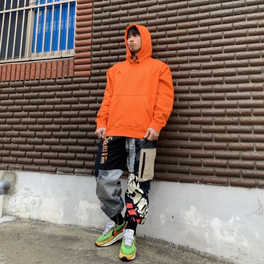 Nike x Sacai LDWaffle Green Multi 착용 스타일
