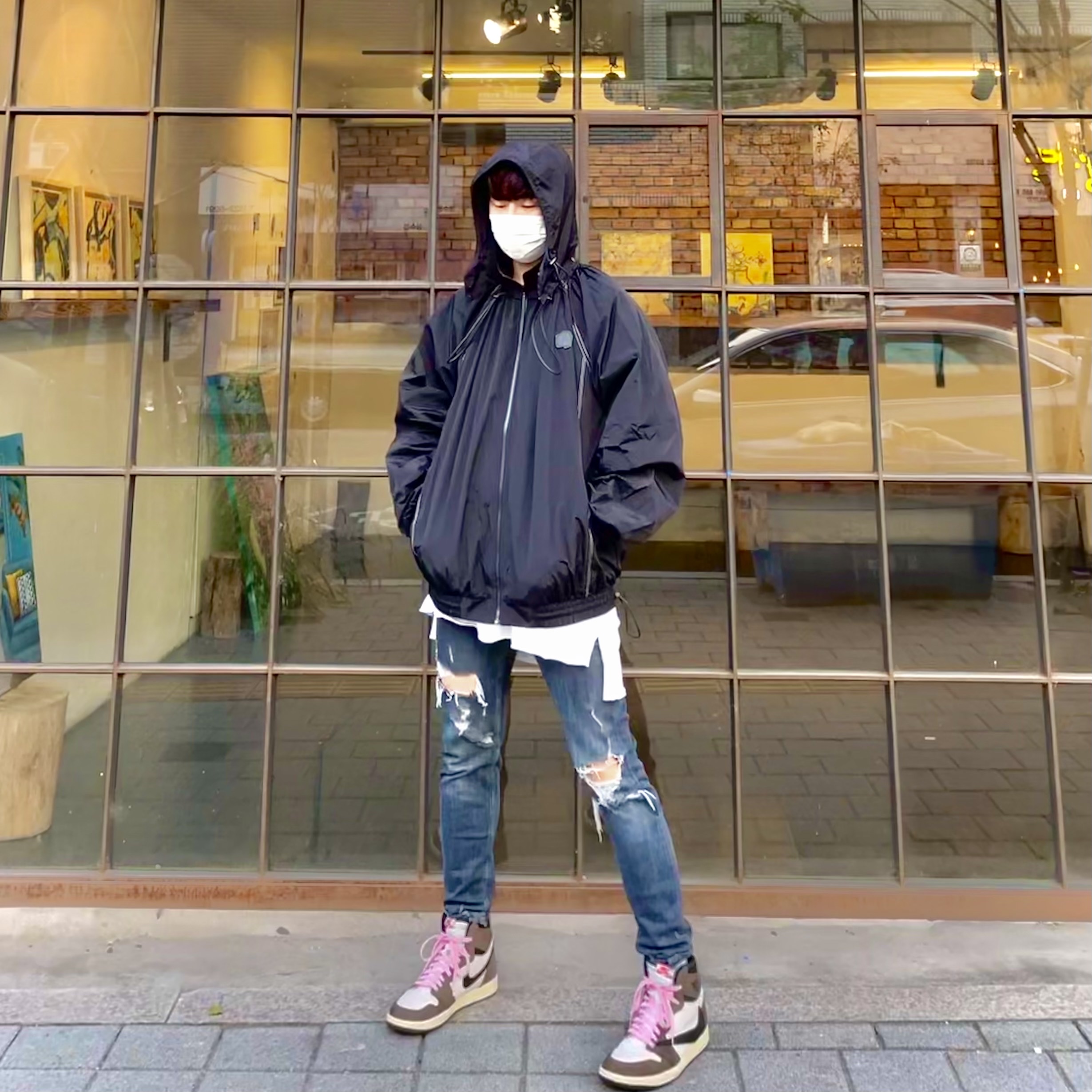 Jordan 1 x Travis Scott Retro High OG SP Mocha 착용 스타일