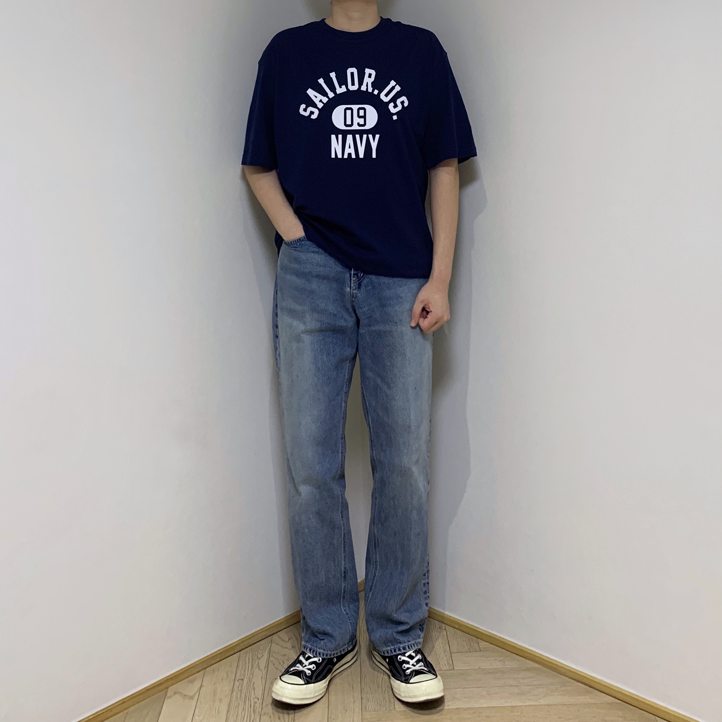 Converse Chuck 70 Hi Black 착용 스타일