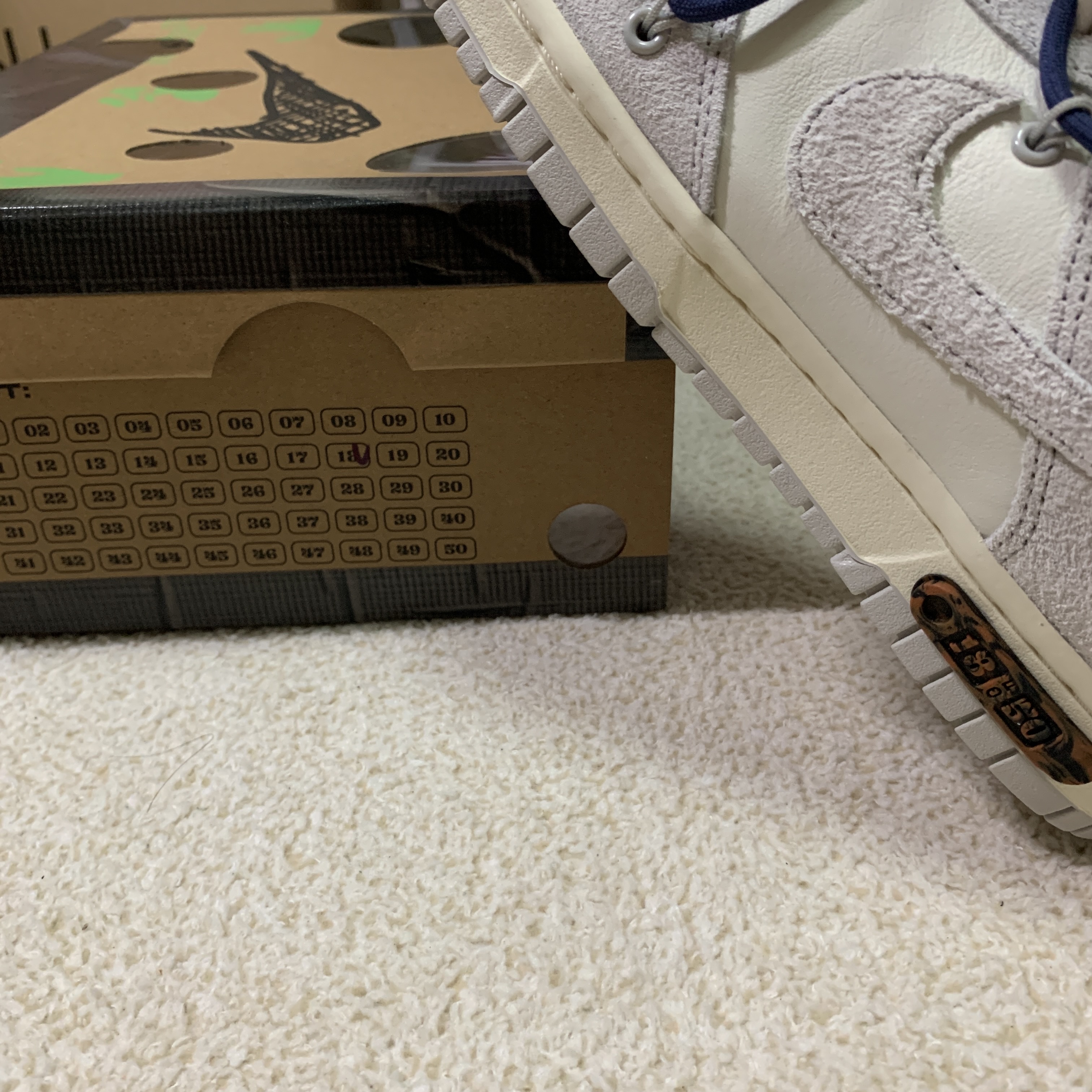 Nike x Off-White Dunk Low The 50 - Lot 18 착용 스타일 - 2
