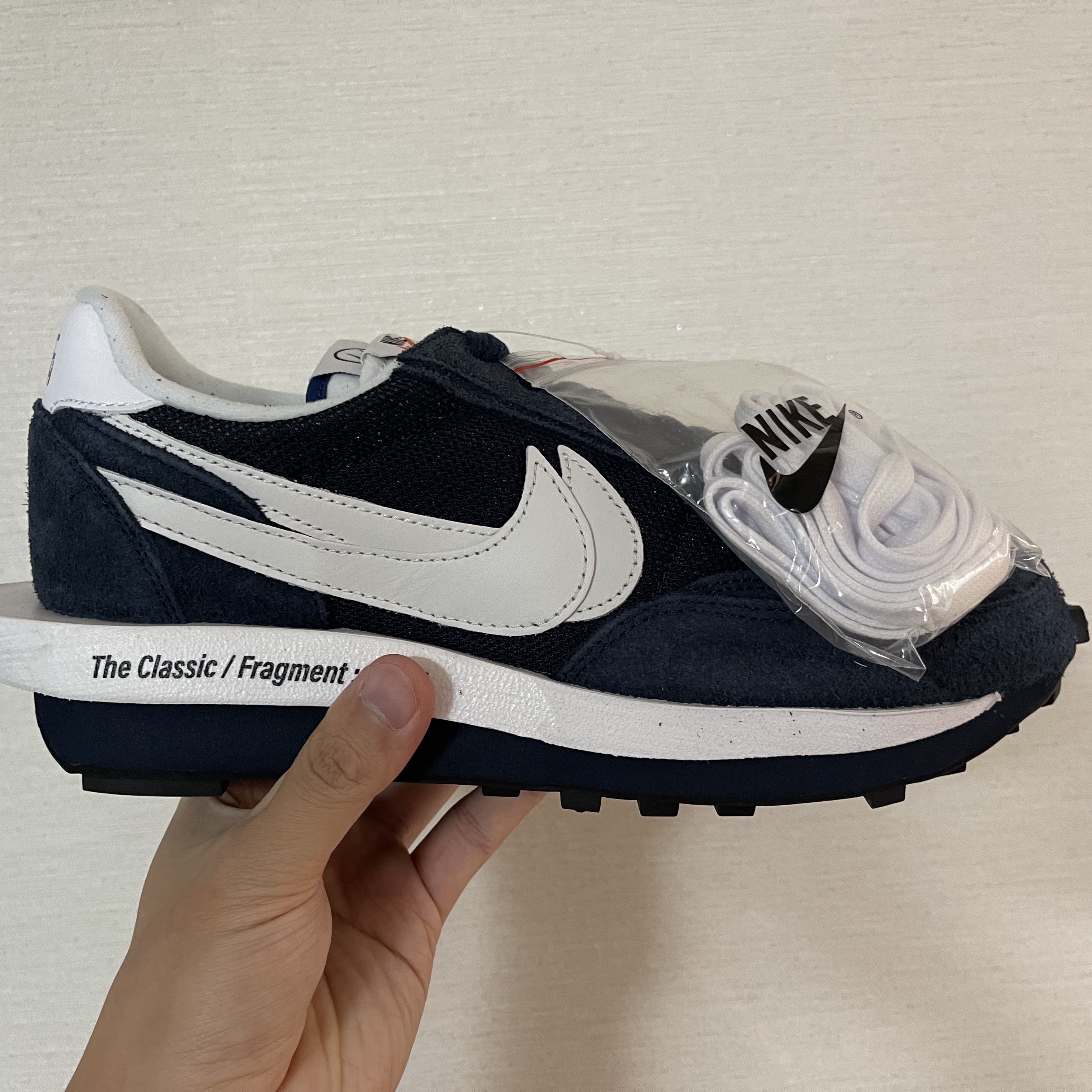 Nike x Sacai x Fragment LDWaffle Blackened Blue 착용 스타일