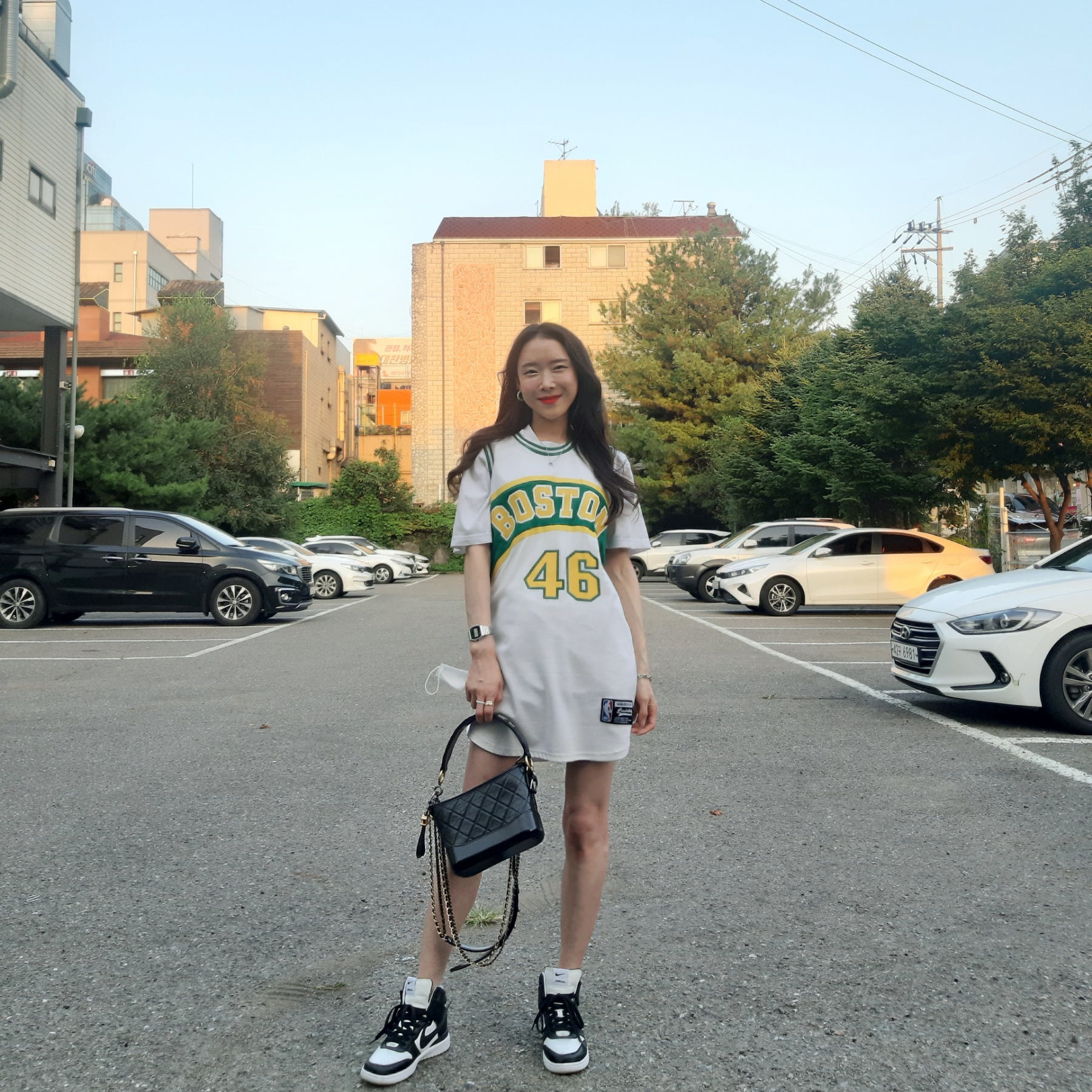 Nike x Ambush Dunk High Black 착용 스타일 - 3