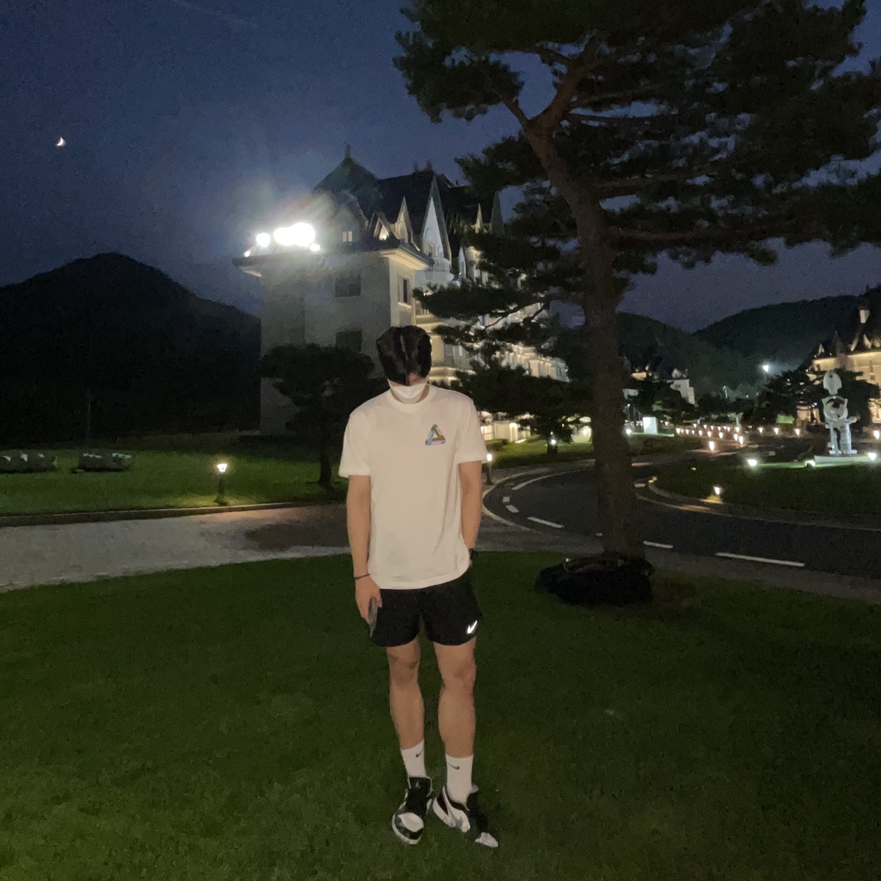 Palace Tri-Tex T-Shirt White - 20SS, (GS) Jordan 1 Low Black Particle Grey 착용 스타일 - 2