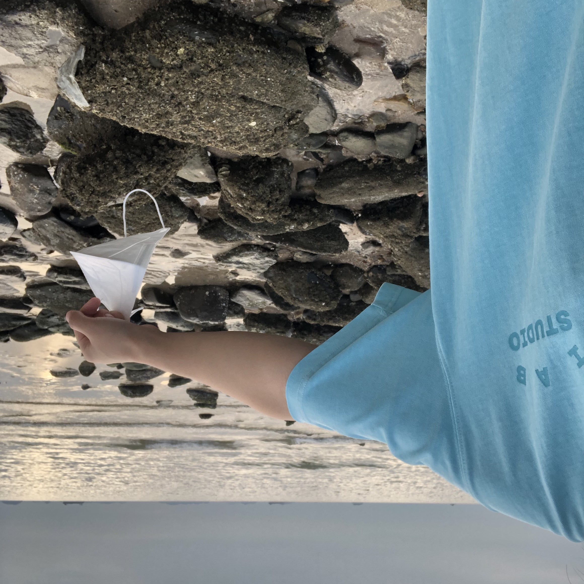 IAB Studio Pigment T-Shirt Cyan 착용 스타일 - 2
