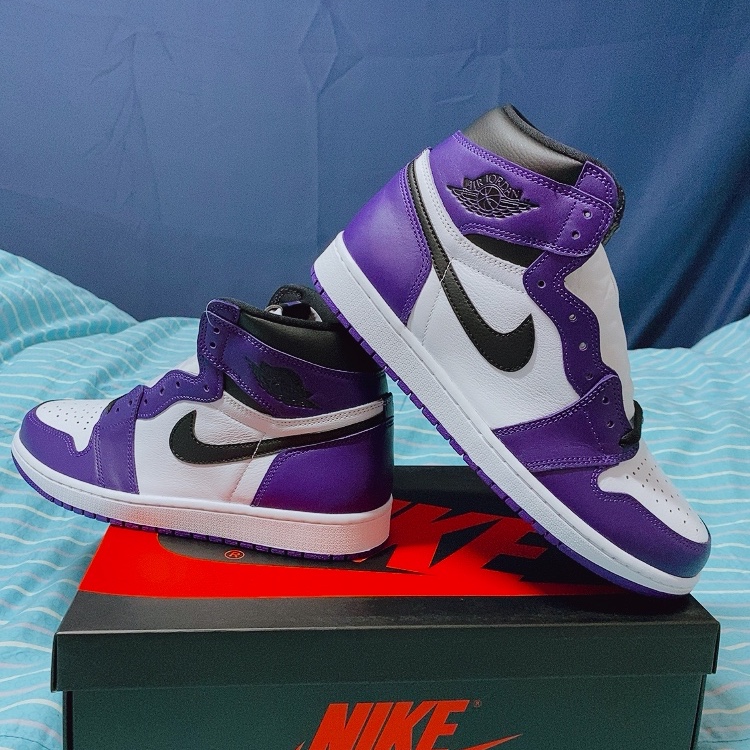 Jordan 1 Retro High OG Court Purple 2020 착용 스타일 - 1