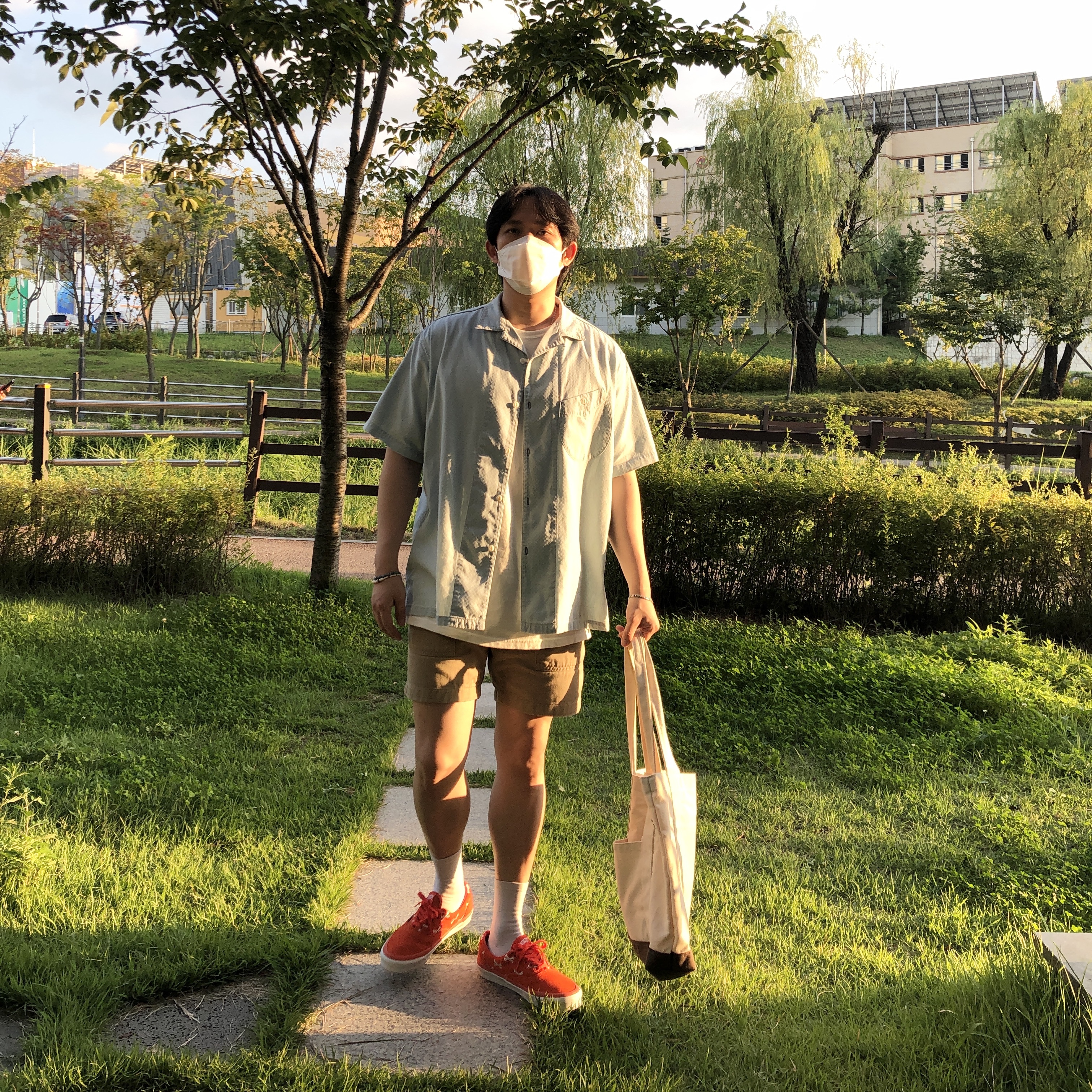 Vans Vault x WTAPS OG Era LX Orange 착용 스타일