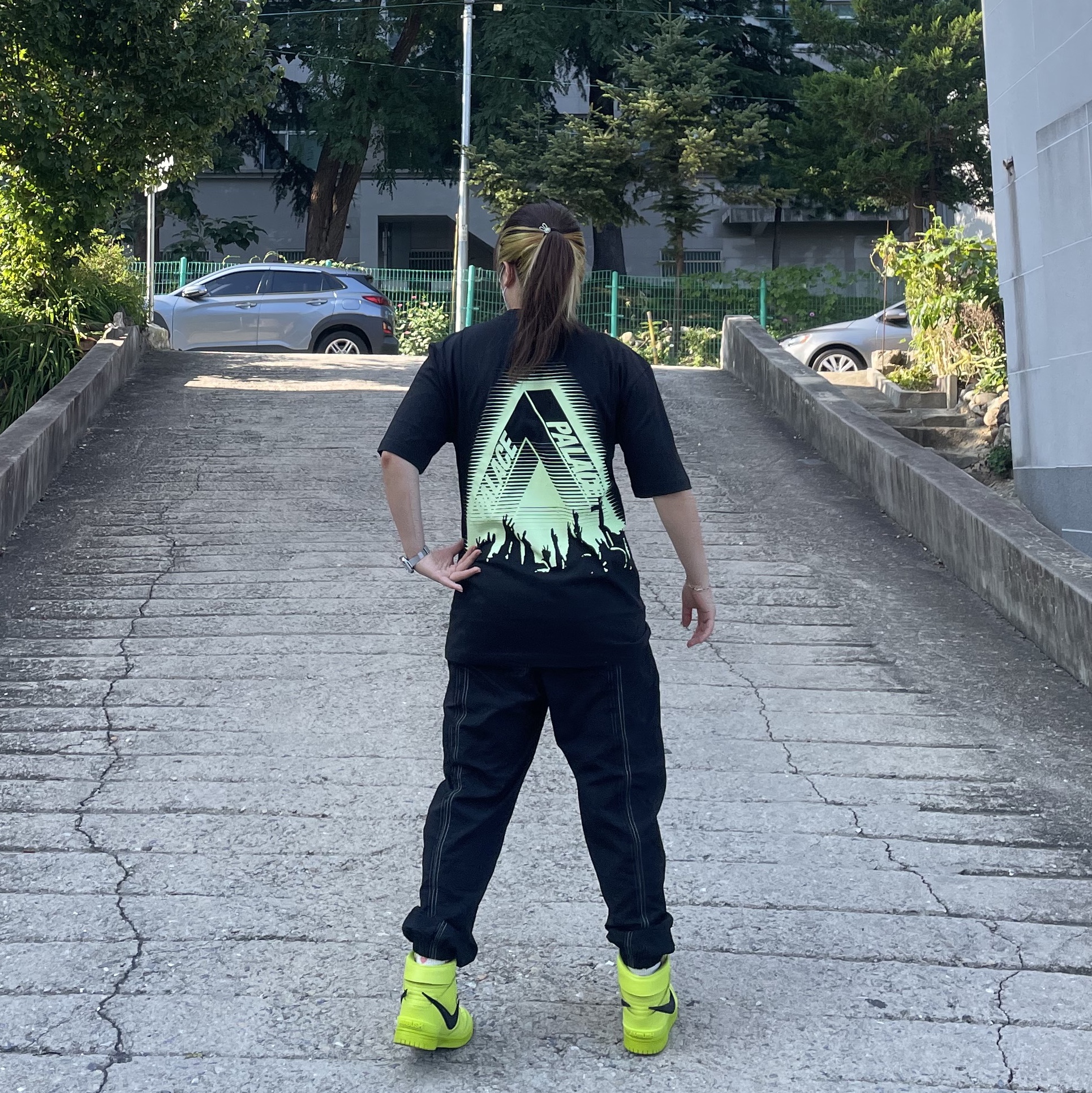 Palace Tri-Cult T-Shirt Black - 20FW, Nike x Ambush Dunk High Flash Lime 착용 스타일