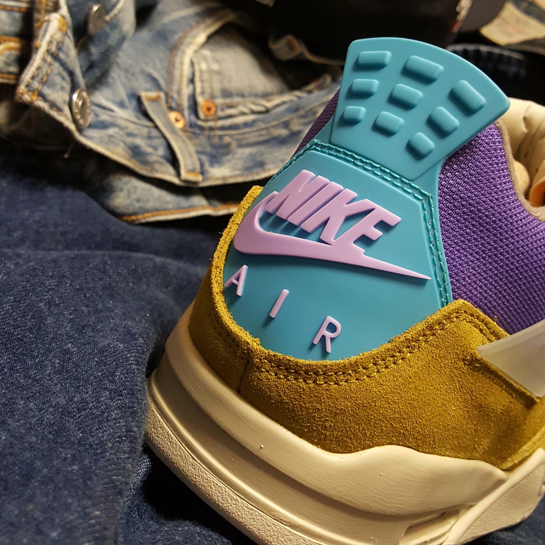 Jordan 4 x Union Retro SP Desert Moss, Jordan 4 x Union Retro Off Noir 착용 스타일 - 2
