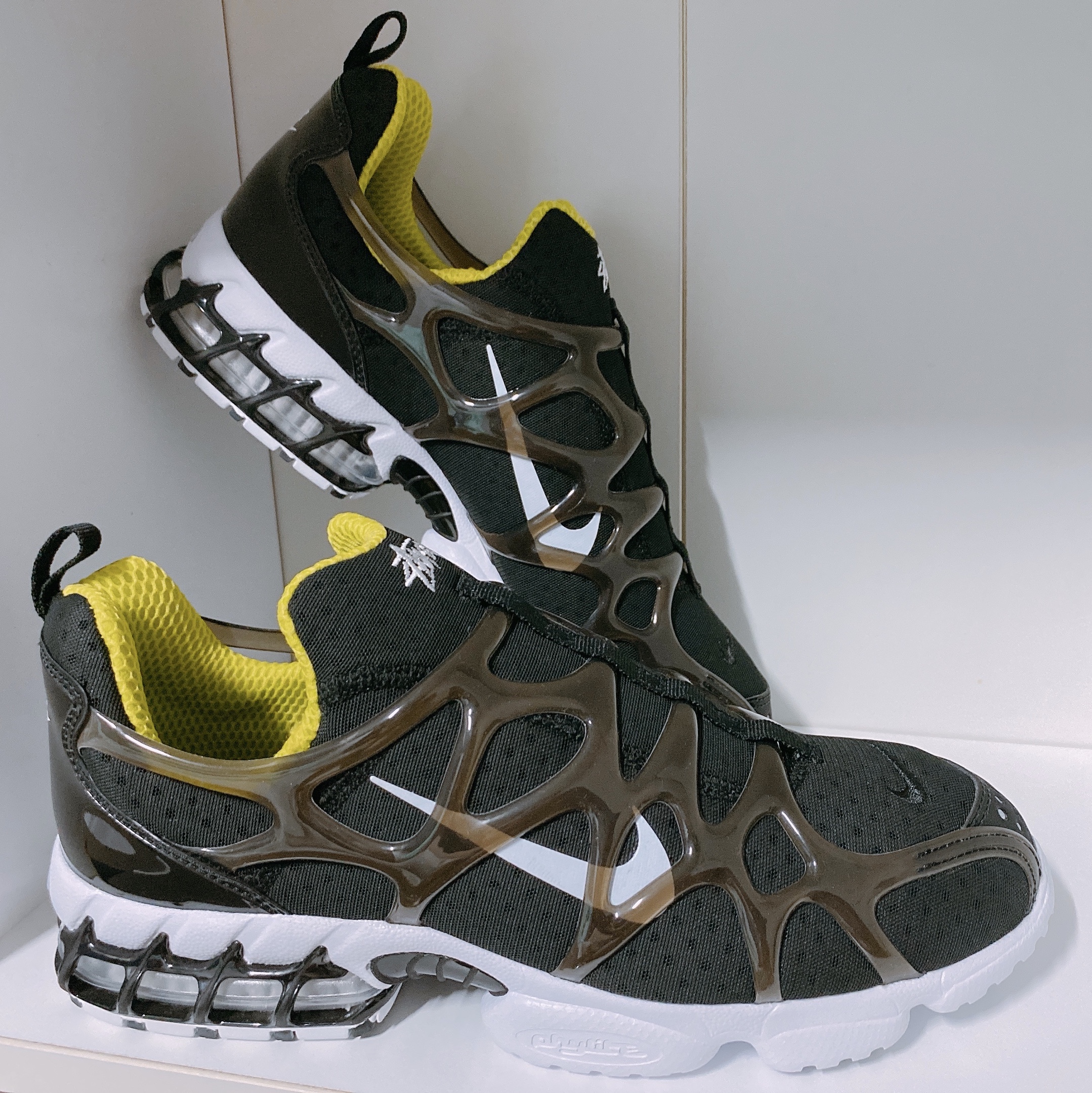 Nike x Stussy Air Zoom Spiridon Kukini Black 착용 스타일 - 1