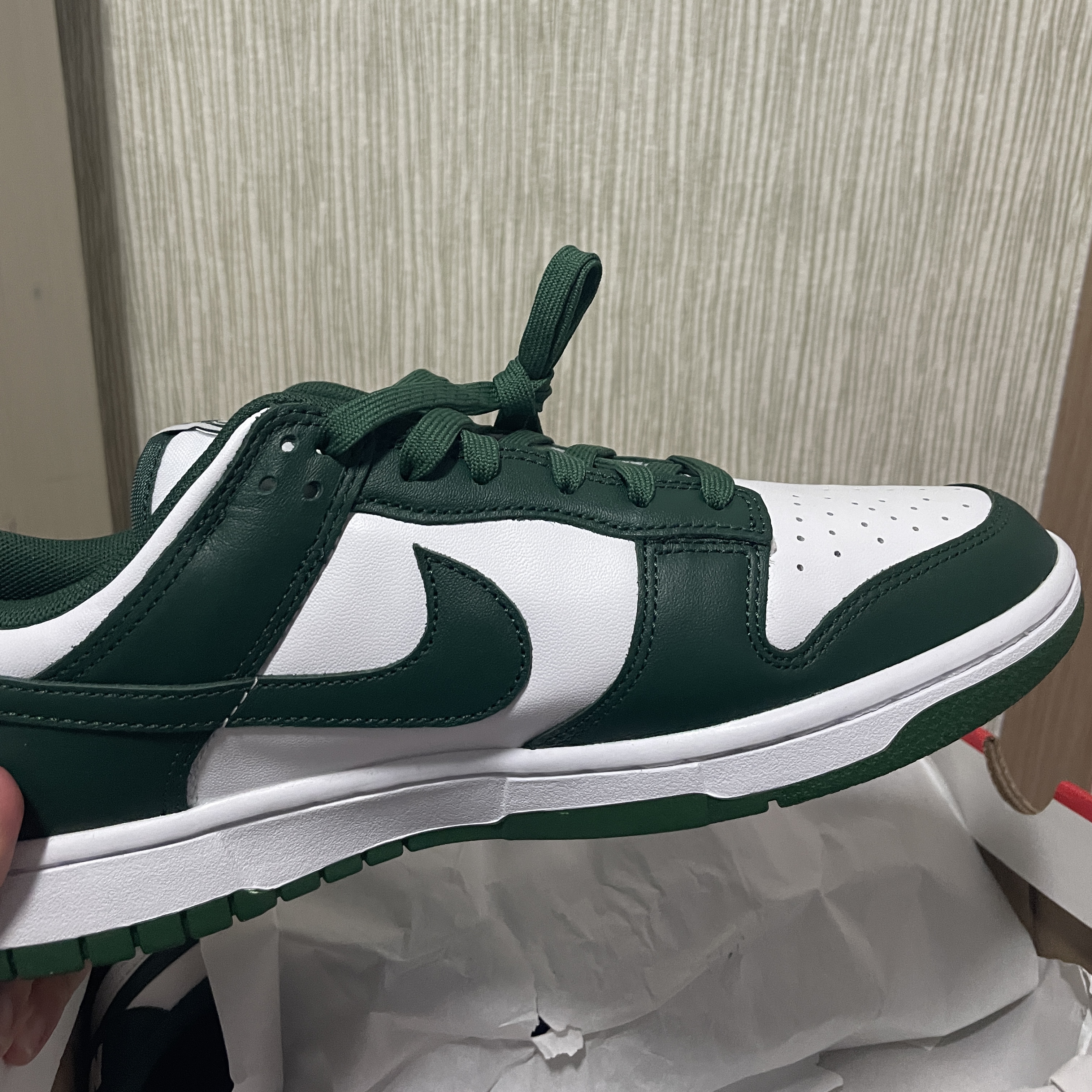 Nike Dunk Low Retro Varsity Green 착용 스타일