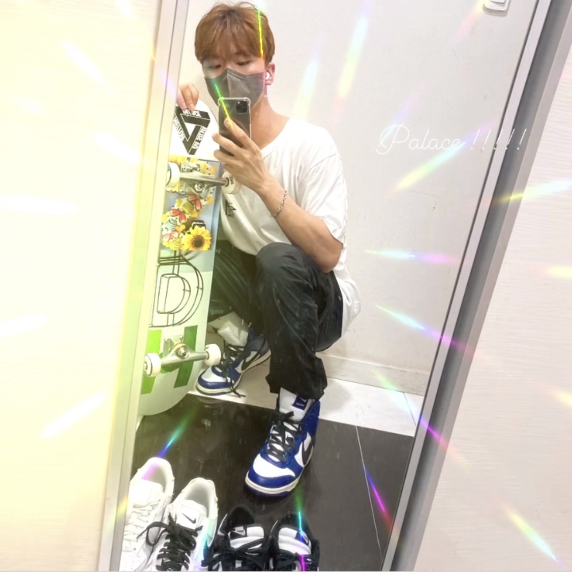 Nike Dunk Low Retro Black, Nike x Ambush Dunk High Deep Royal Blue 착용 스타일