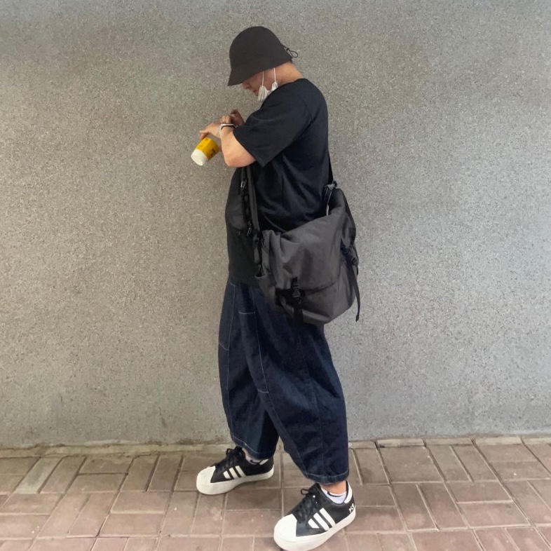 Y-3 Yohji Star Black White 착용 스타일 - 1