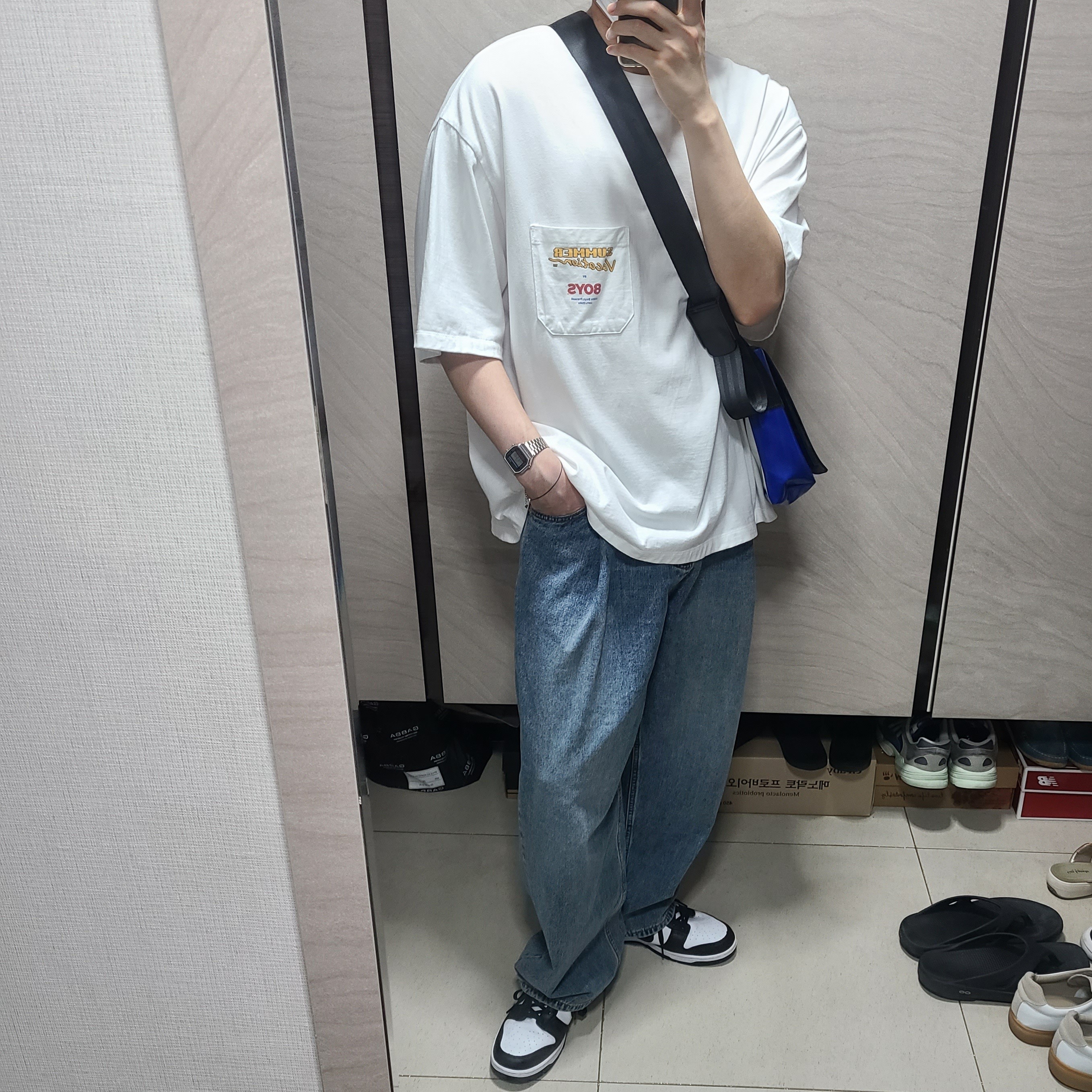 Nike Dunk Low Retro Black 착용 스타일