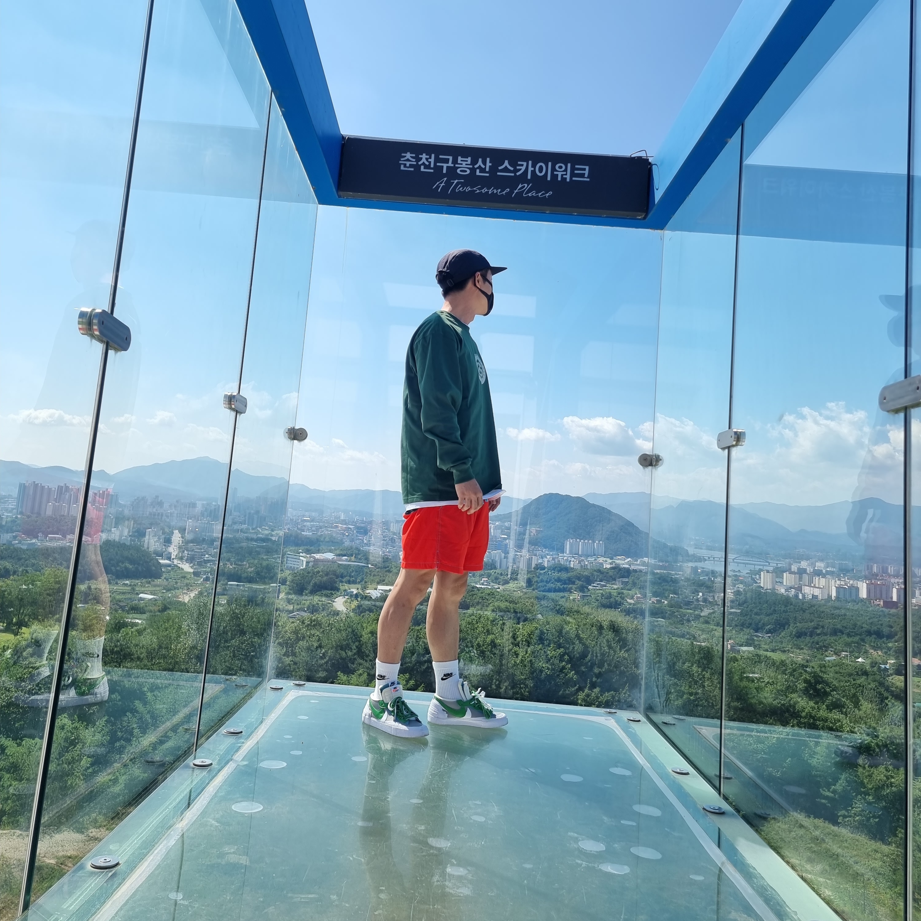 Nike x Sacai Blazer Low Classic Green, Nike x Stussy Big Swoosh LS T-Shirt Green - Asia 착용 스타일 - 3