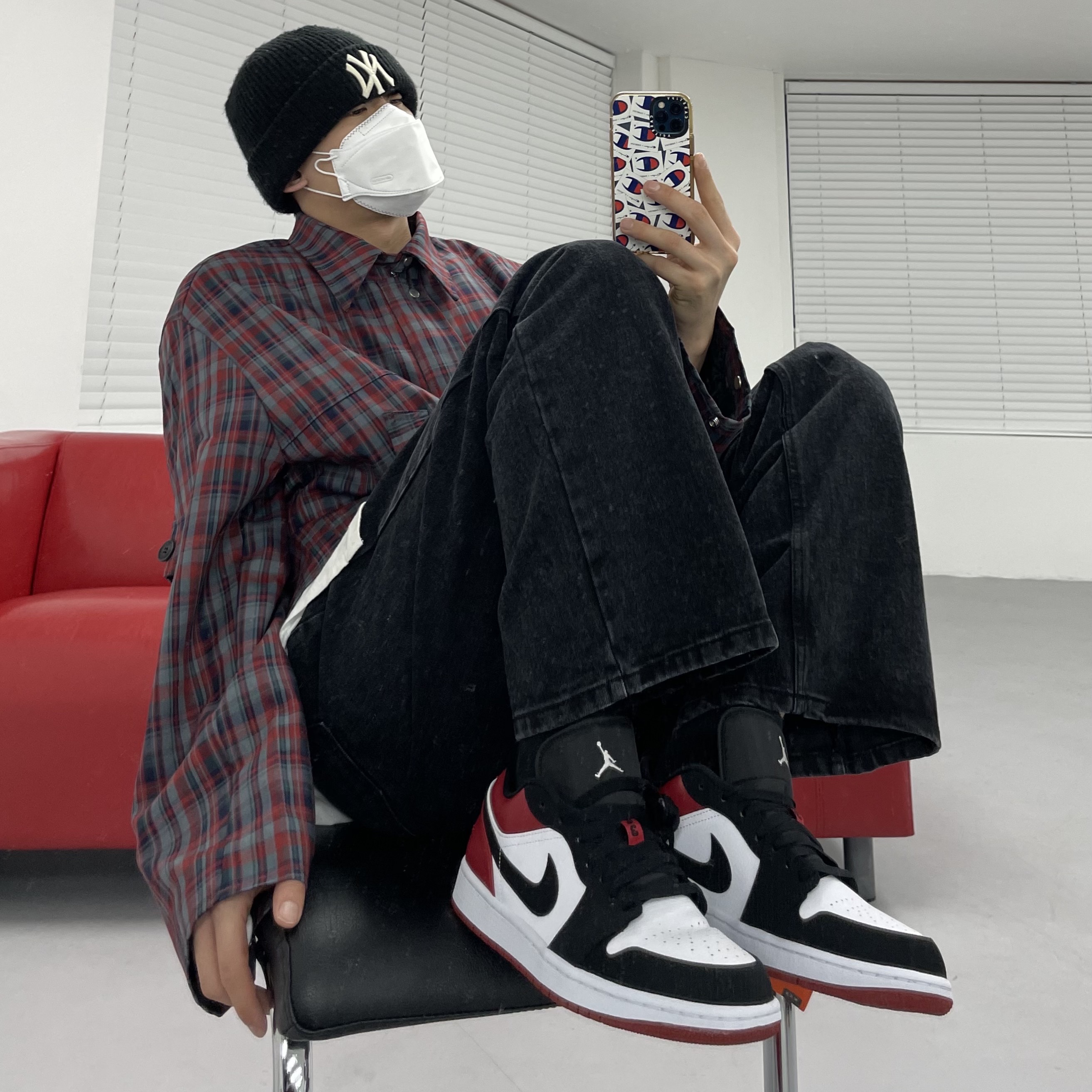 Jordan 1 Low Black Toe 착용 스타일