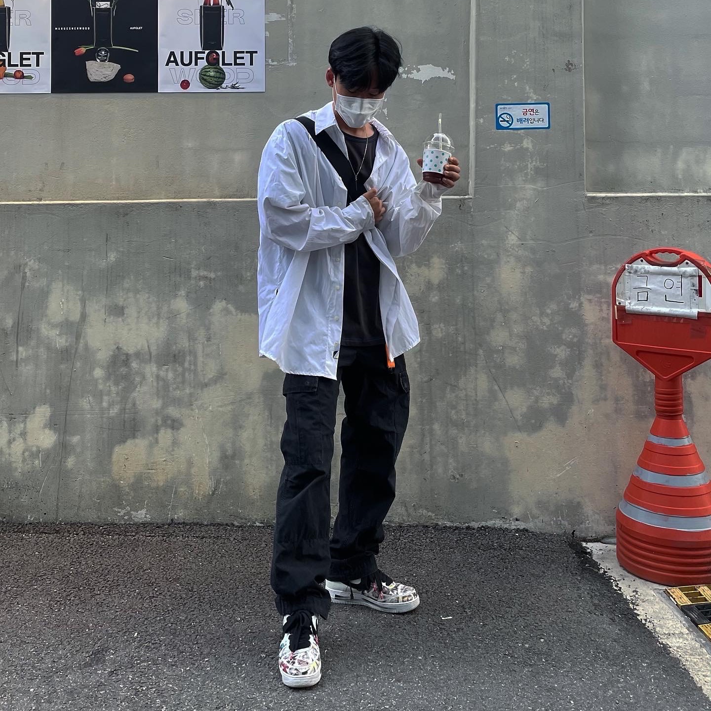 Nike x Peaceminusone Air Force 1 Low Para-Noise 2.0 착용 스타일 - 2