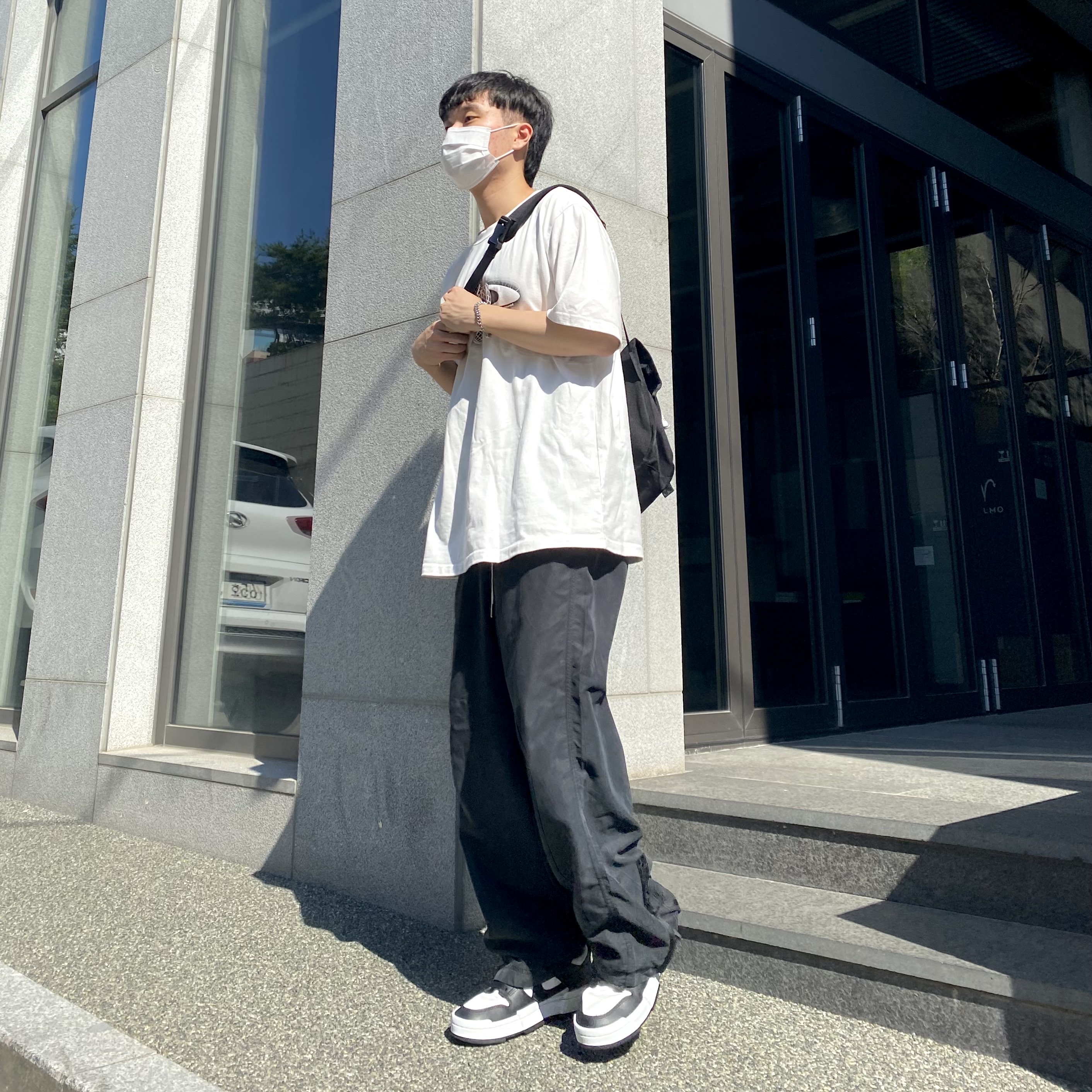 (W) Nike Dunk Low Disrupt Black White 착용 스타일