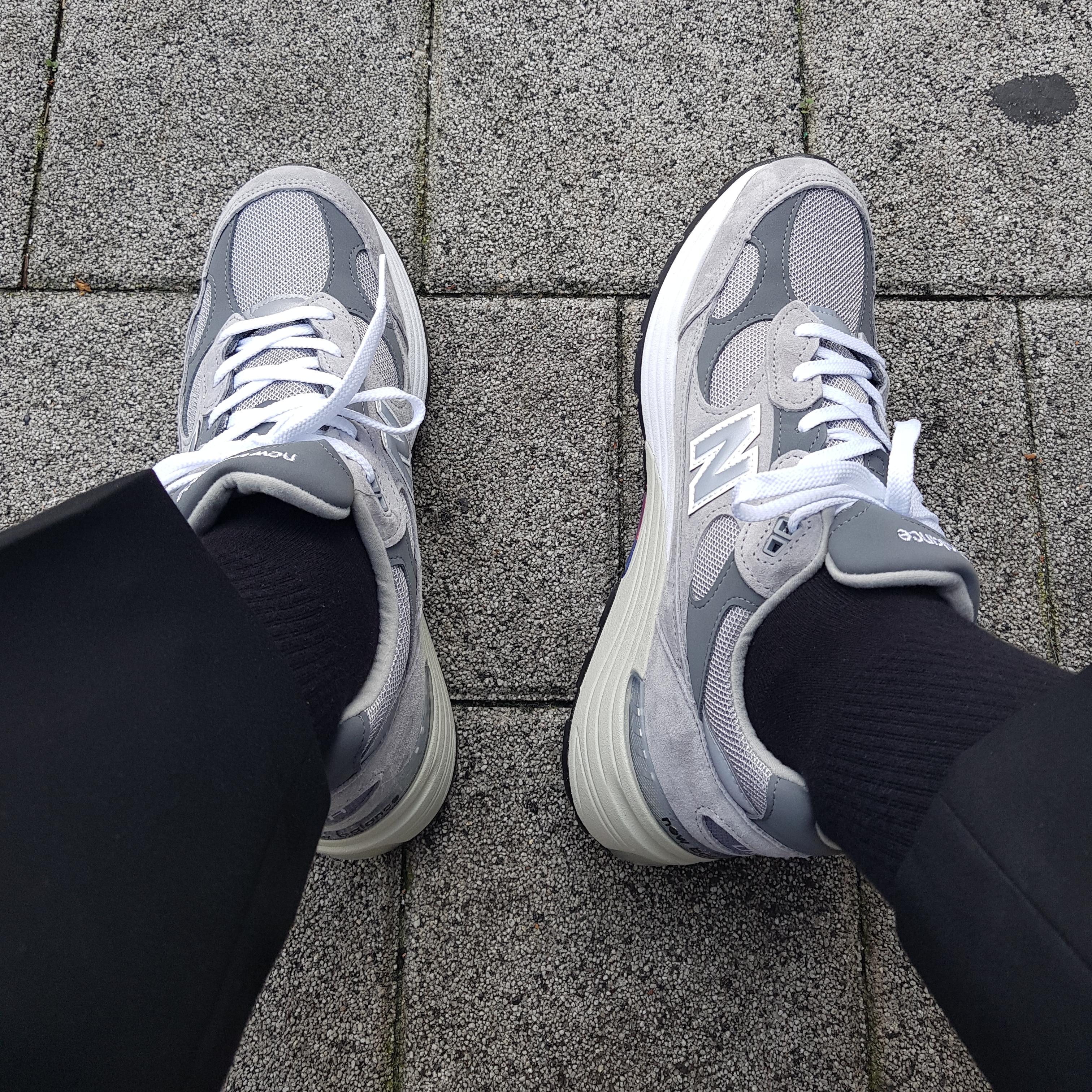 New Balance 992 Made in USA Grey - D Standard 착용 스타일