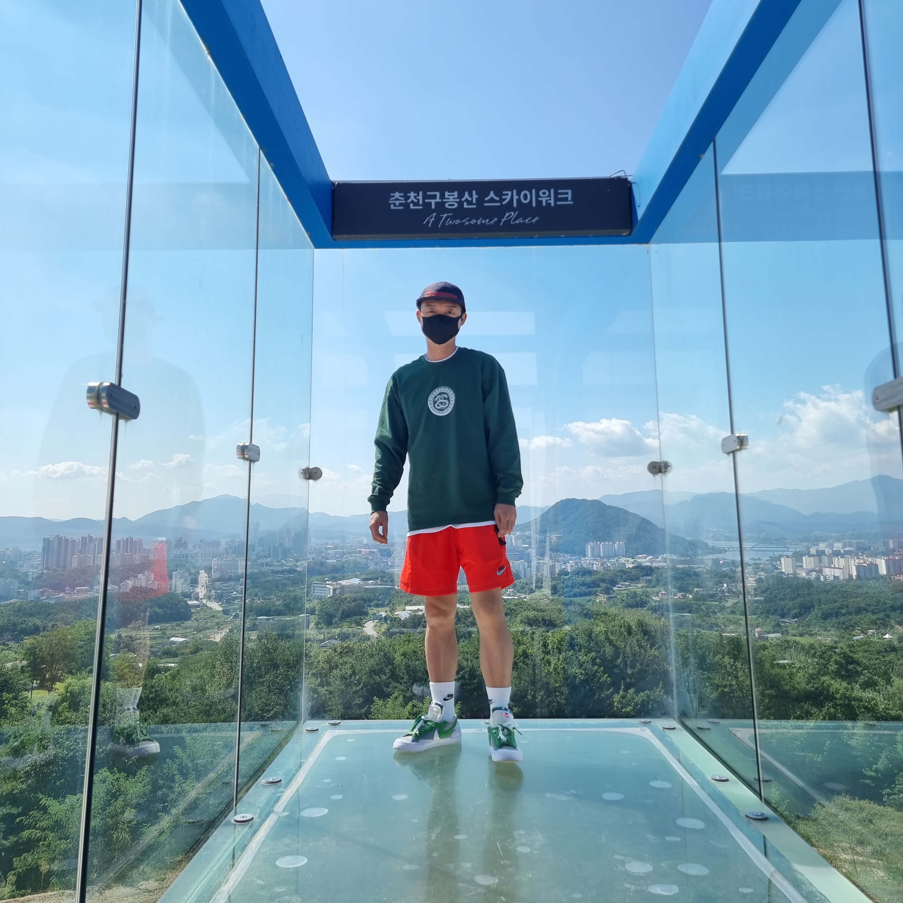 Nike x Sacai Blazer Low Classic Green, Nike x Stussy Big Swoosh LS T-Shirt Green - Asia 착용 스타일 - 2