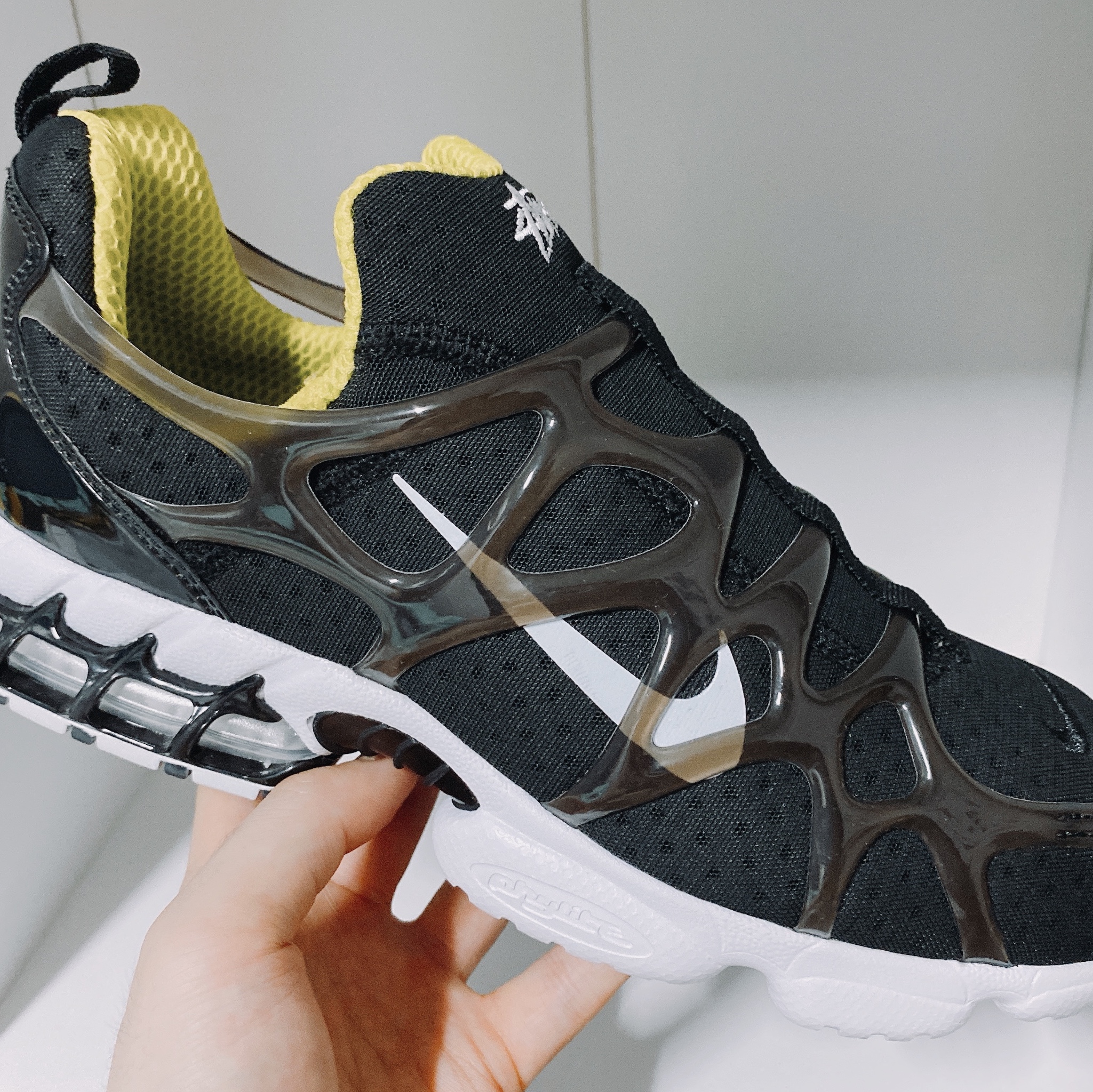 Nike x Stussy Air Zoom Spiridon Kukini Black 착용 스타일 - 2