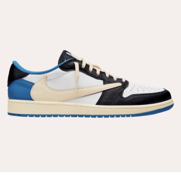 Jordan 1 x Travis Scott x Fragment Retro Low OG SP Military Blue 착용 스타일 - 1
