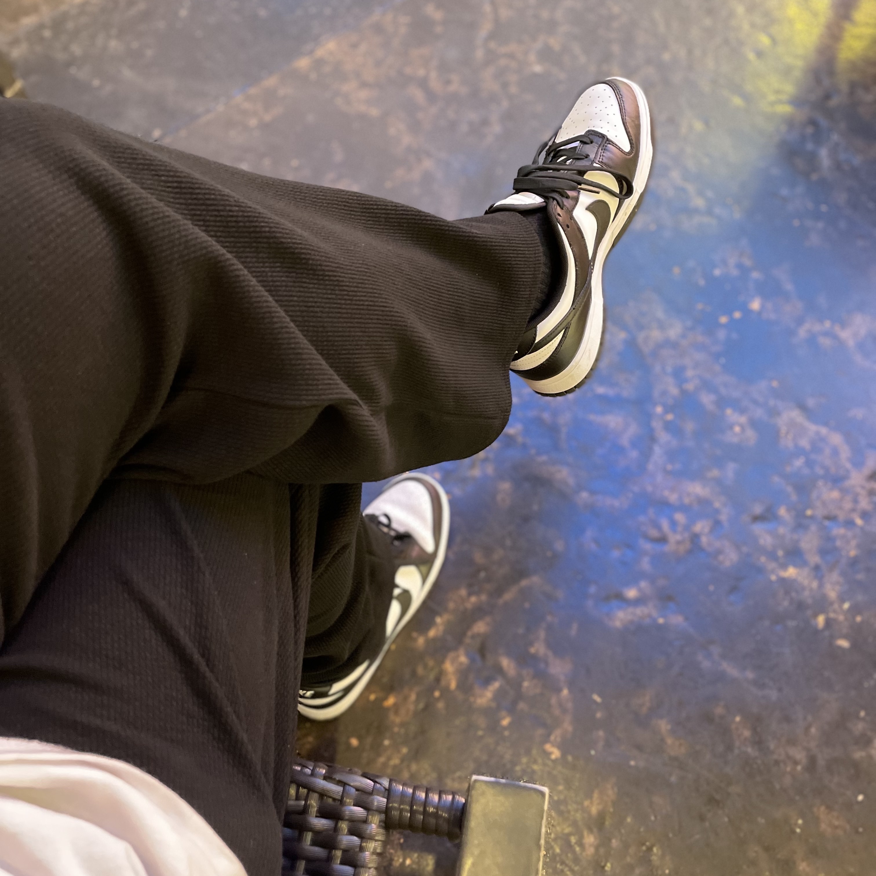 Nike Dunk Low Retro Black, (W) Nike Dunk Low Black 착용 스타일 - 1