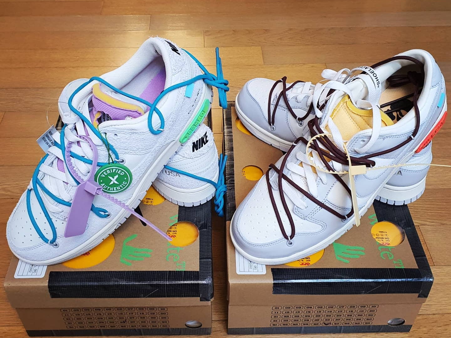 Nike x Off-White Dunk Low The 50 - Lot 36, Nike x Off-White Dunk Low The 50 - Lot 46 착용 스타일 - 4