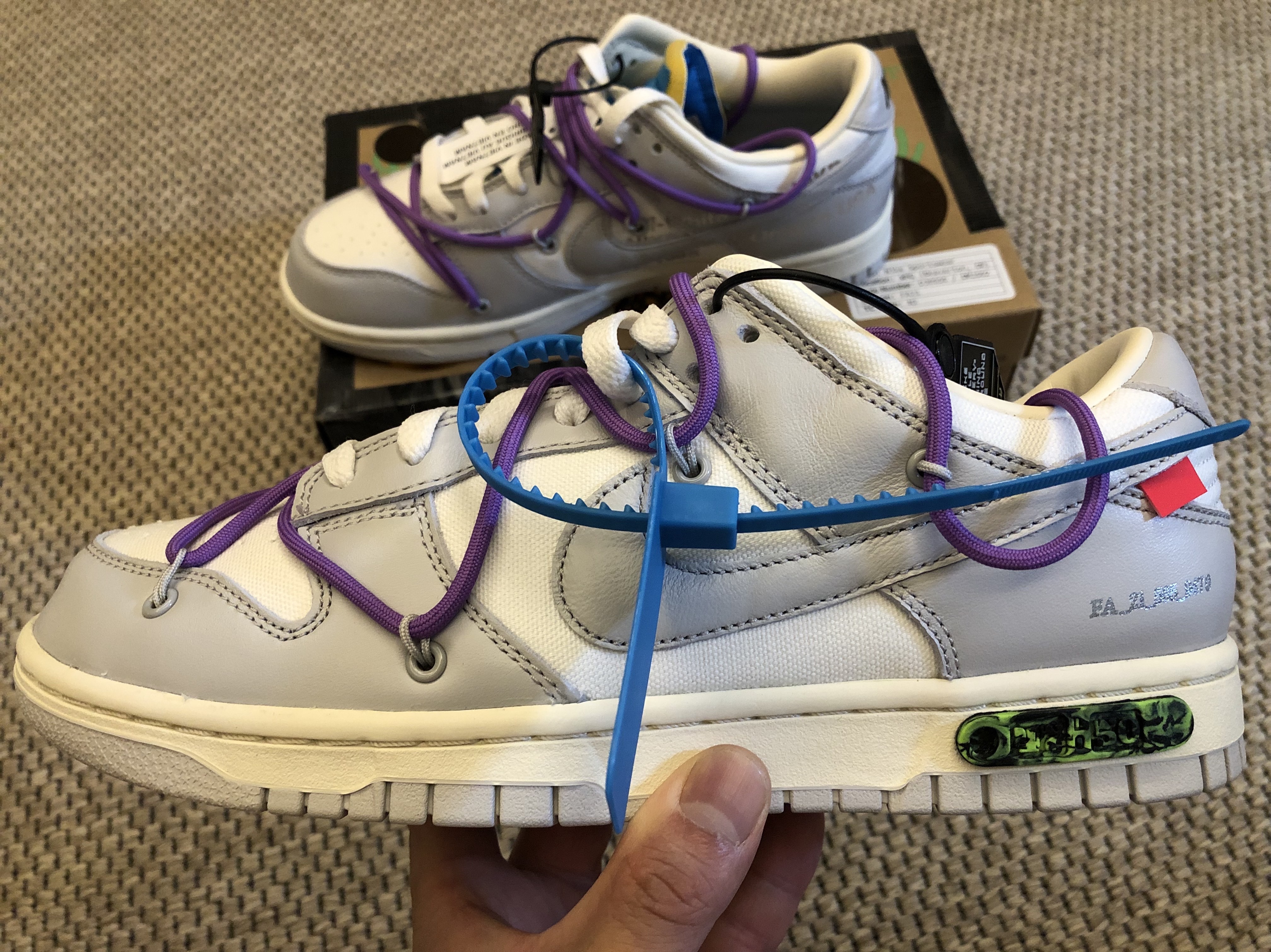 Nike x Off-White Dunk Low The 50 - Lot 47 착용 스타일 - 2