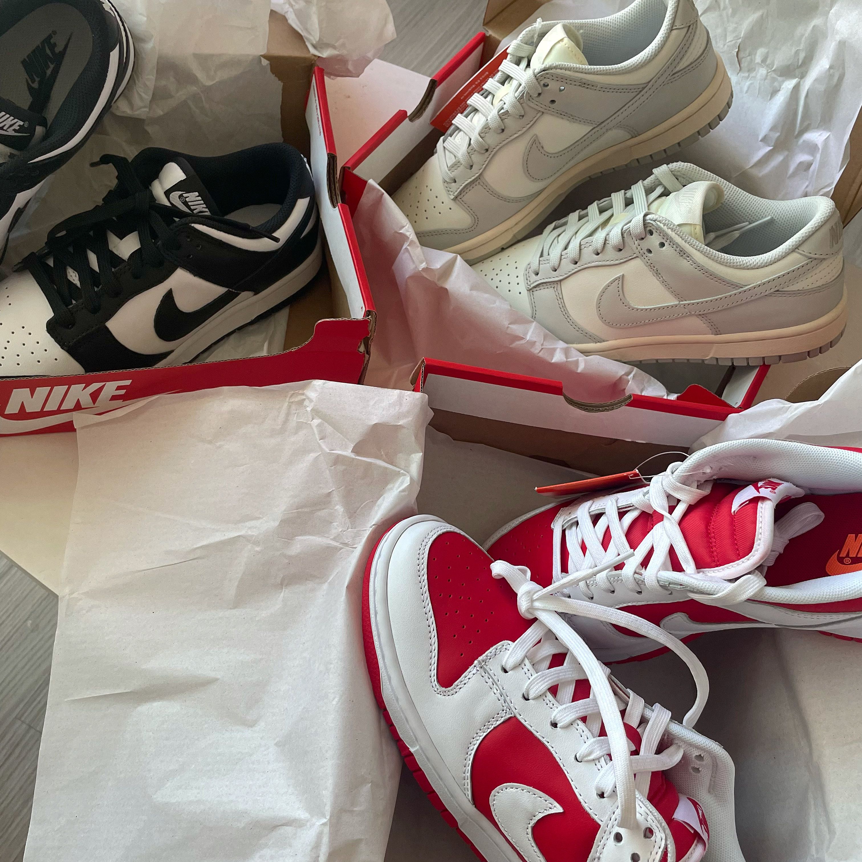 (W) Nike Dunk Low Black, (W) Nike Dunk Low Light Bone 착용 스타일