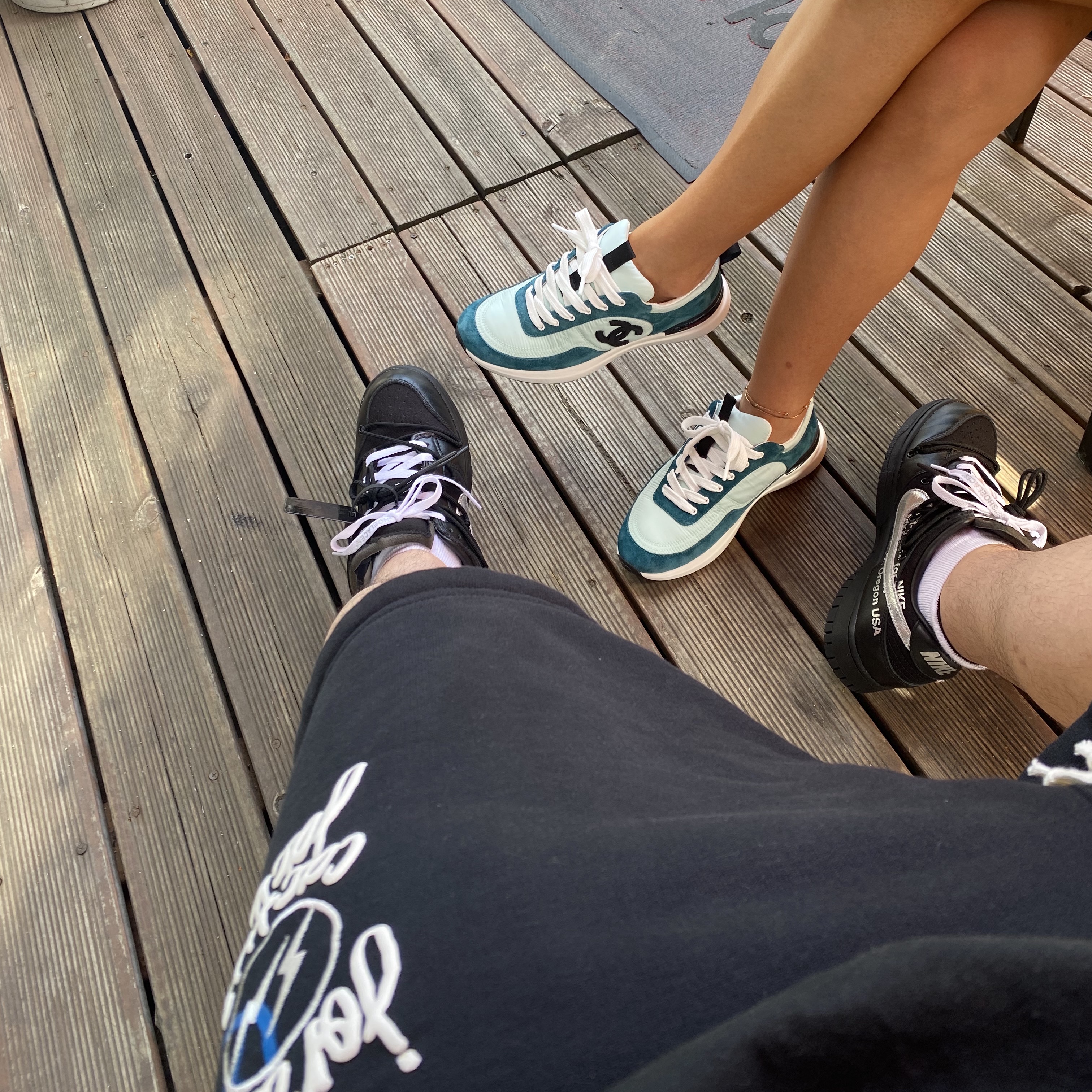 Jordan x Travis Scott x Fragment Hoodie Black (DJ0615-010), Jordan x Travis Scott x Fragment Shorts Black (DJ0617-010) 착용 스타일
