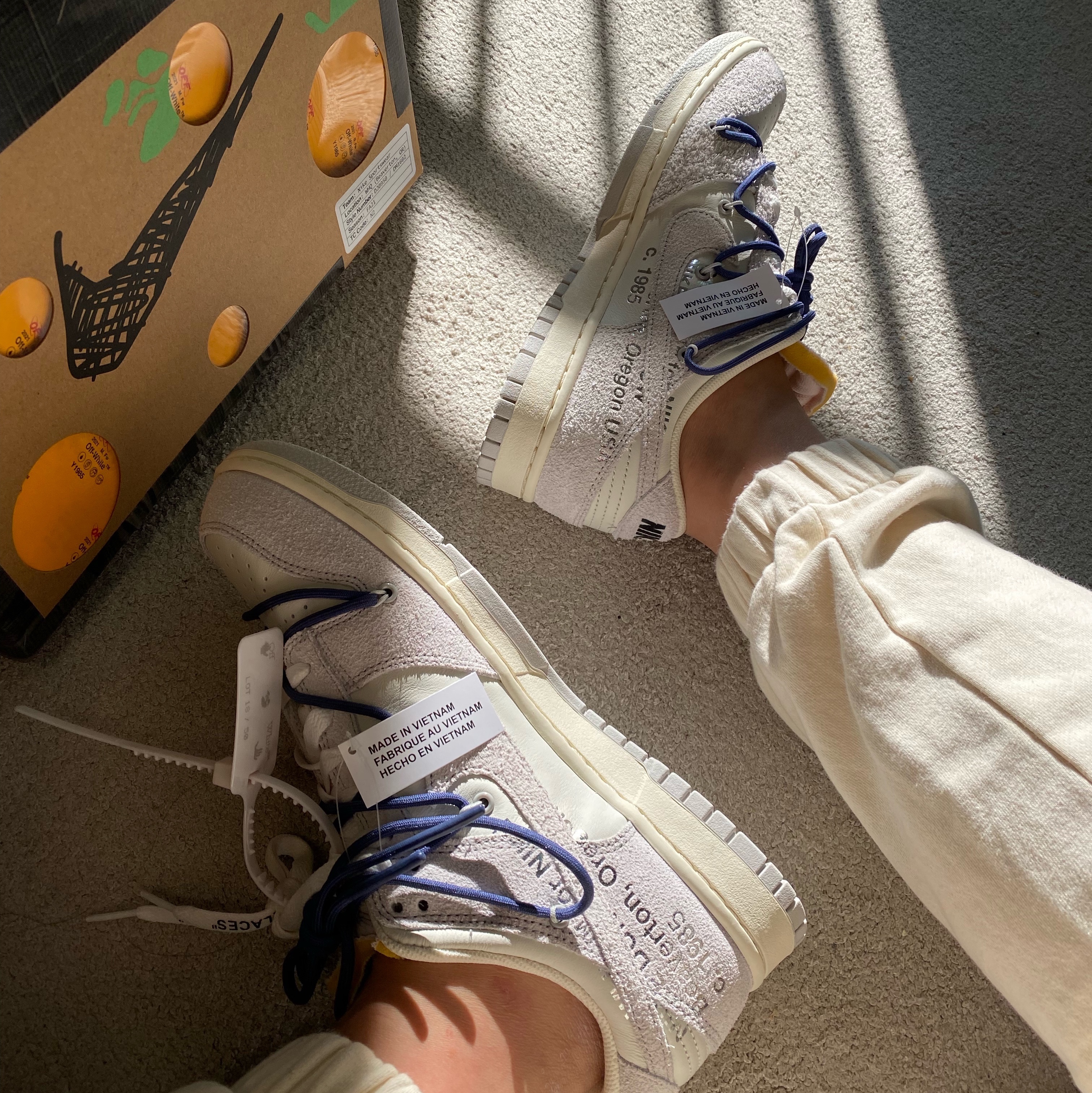 Nike x Off-White Dunk Low The 50 - Lot 18 착용 스타일