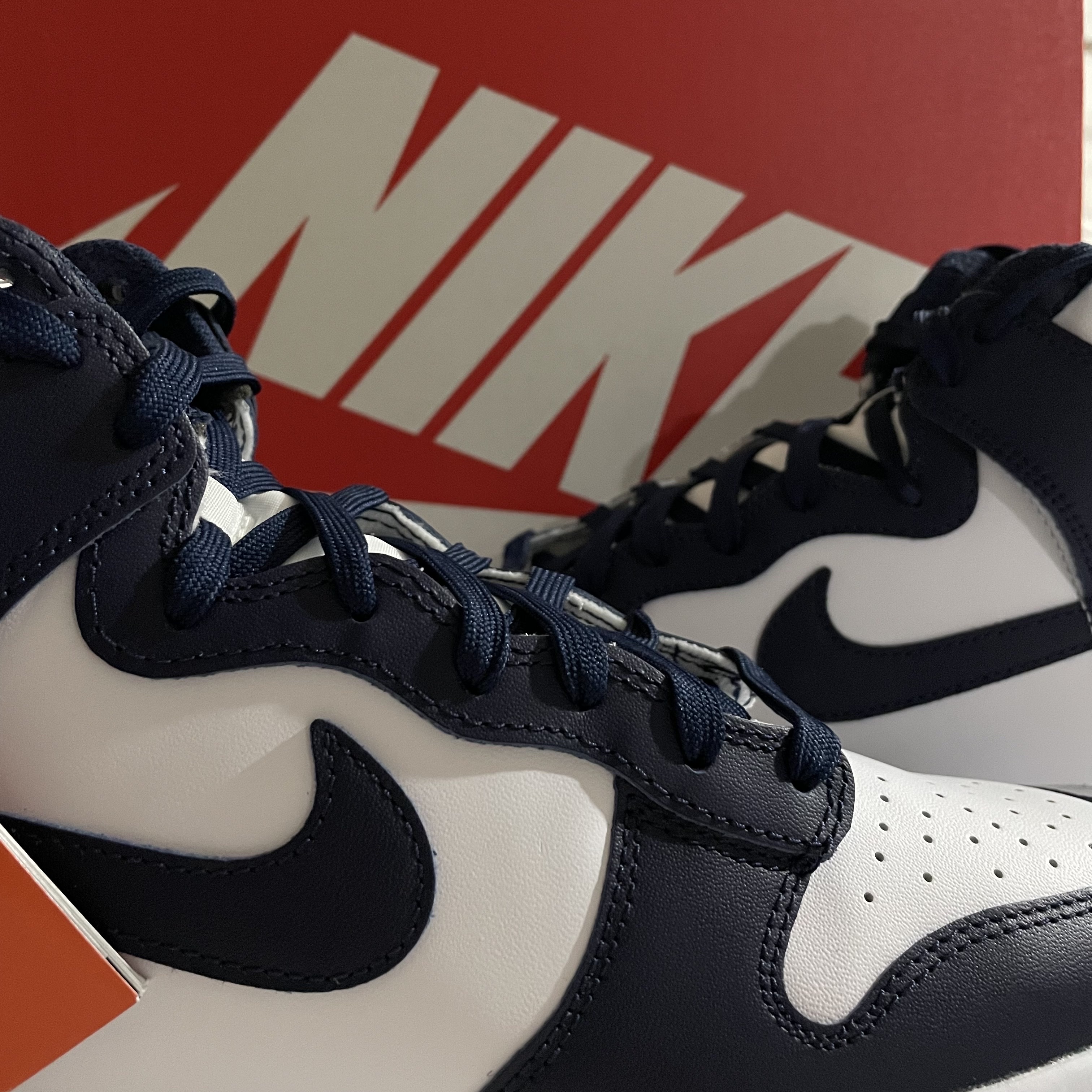 Nike Dunk High Retro Championship Navy 착용 스타일