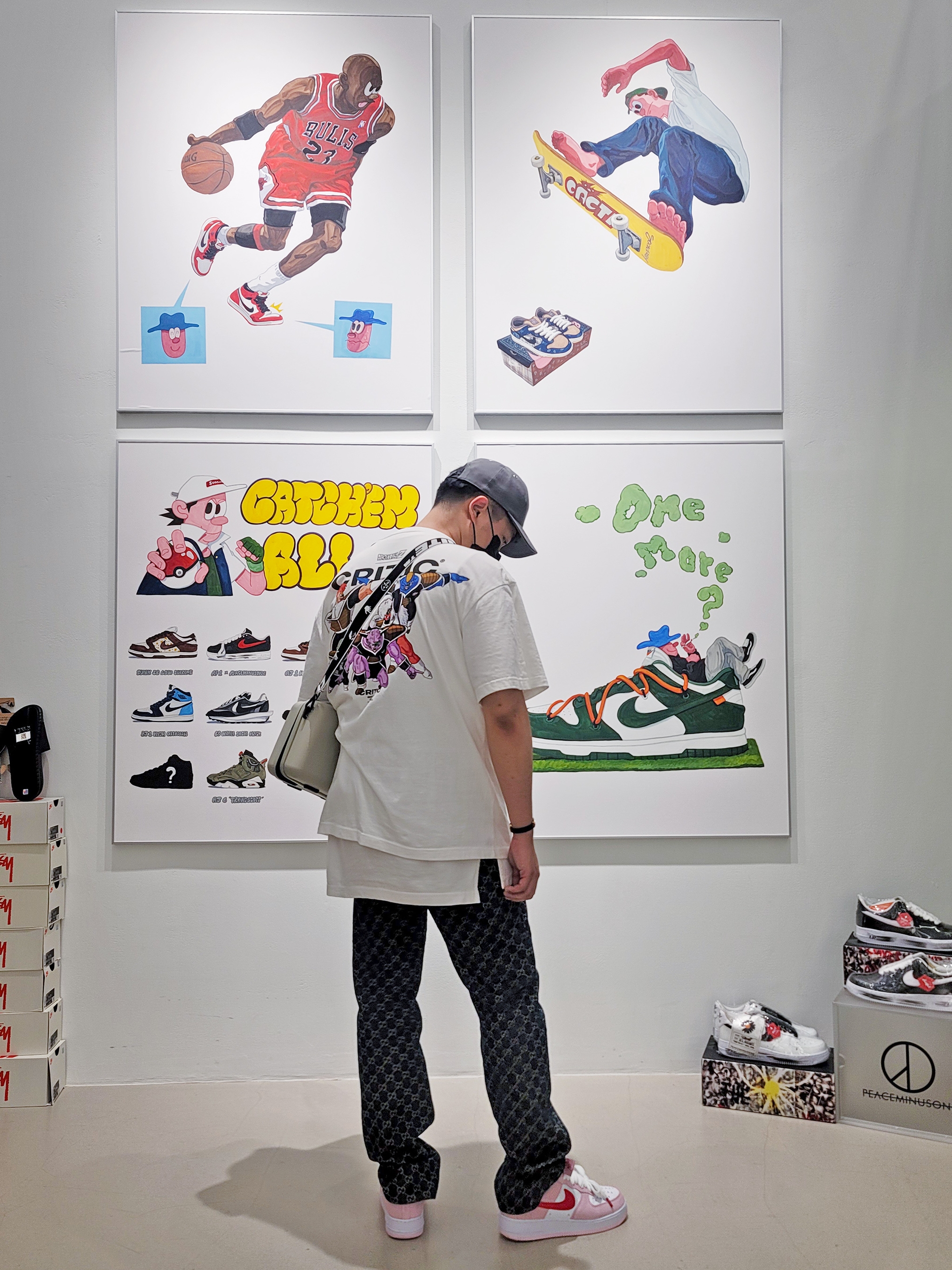 Nike Air Force 1 '07 QS Valentine's Day, AMI de Coeur Baseball Cap Black 착용 스타일 - 5