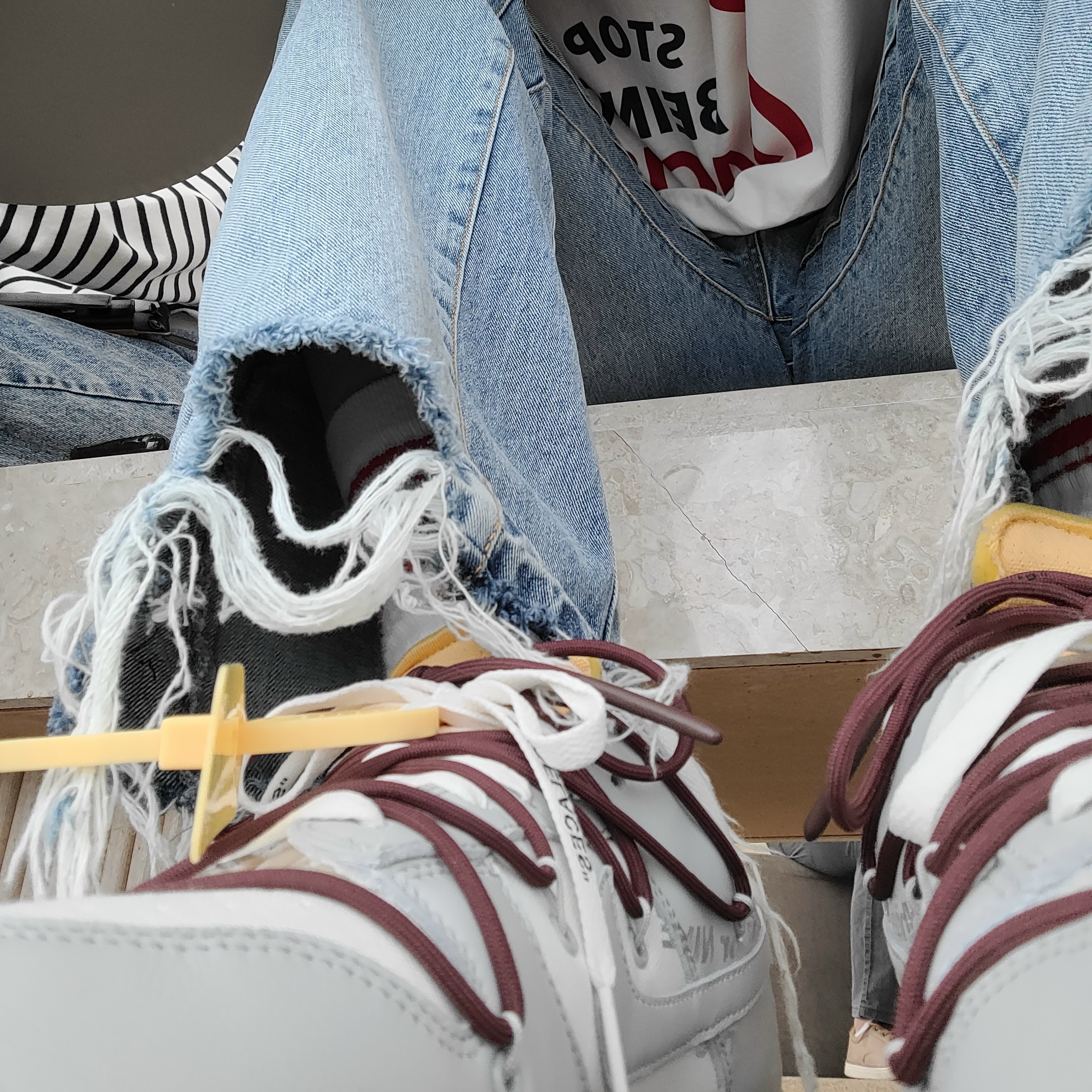 Nike x Off-White Dunk Low The 50 - Lot 46 착용 스타일 - 2