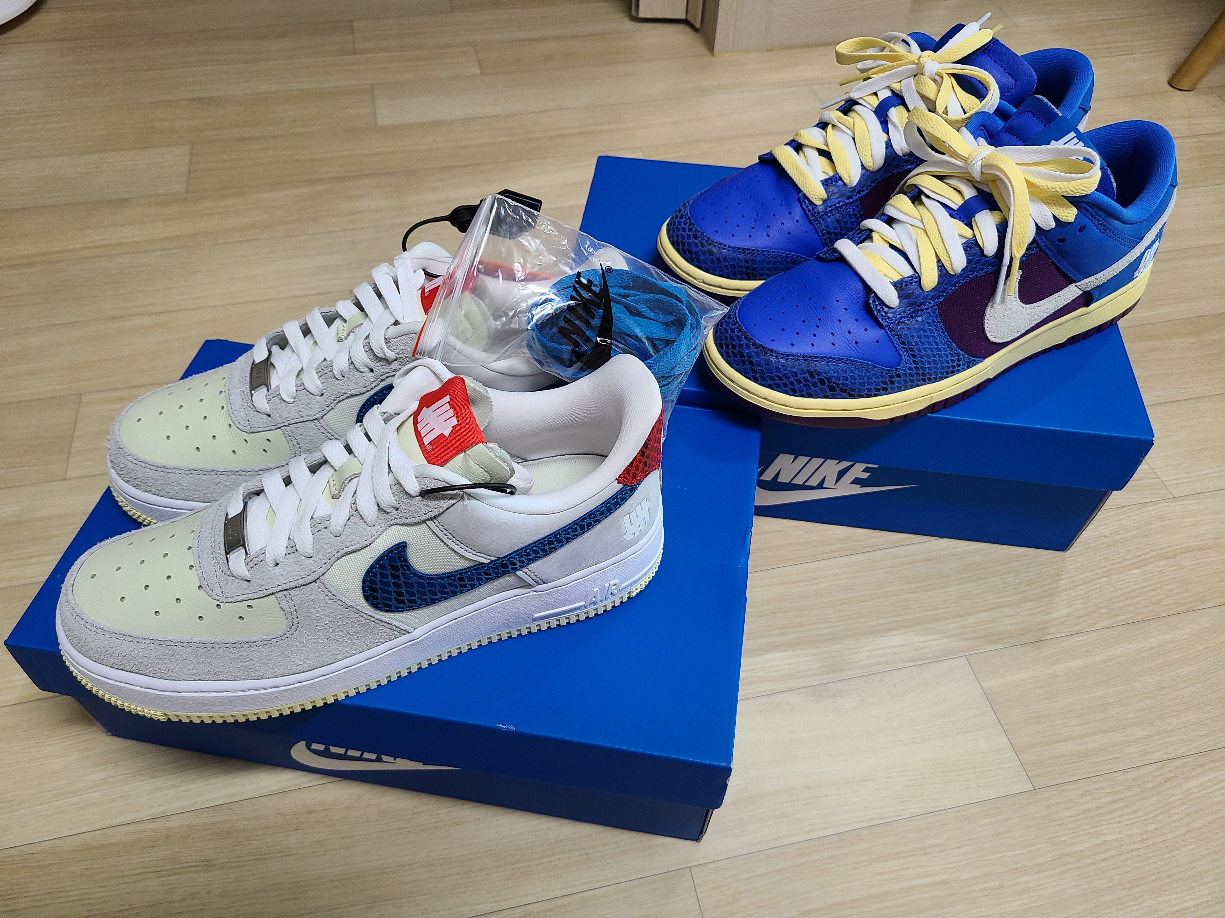 Nike x Undefeated Air Force 1 Low SP 5 On It, Nike x Undefeated Dunk Low SP 5 On It 착용 스타일 - 2