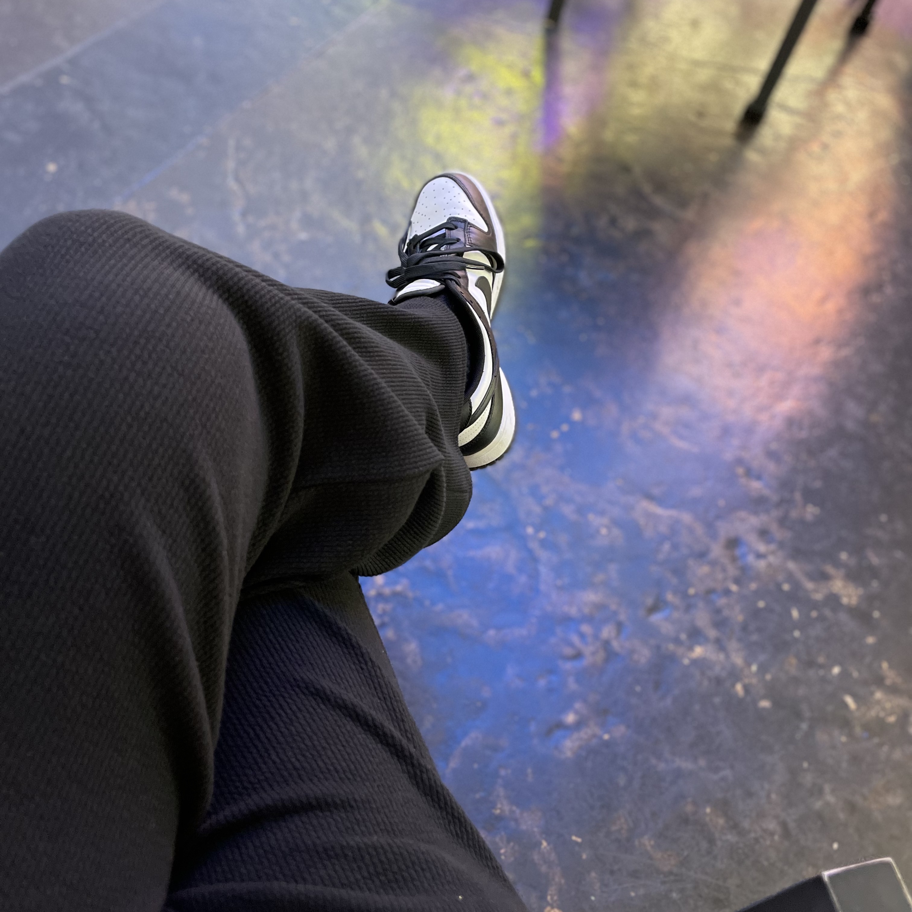 Nike Dunk Low Retro Black, (W) Nike Dunk Low Black 착용 스타일 - 2