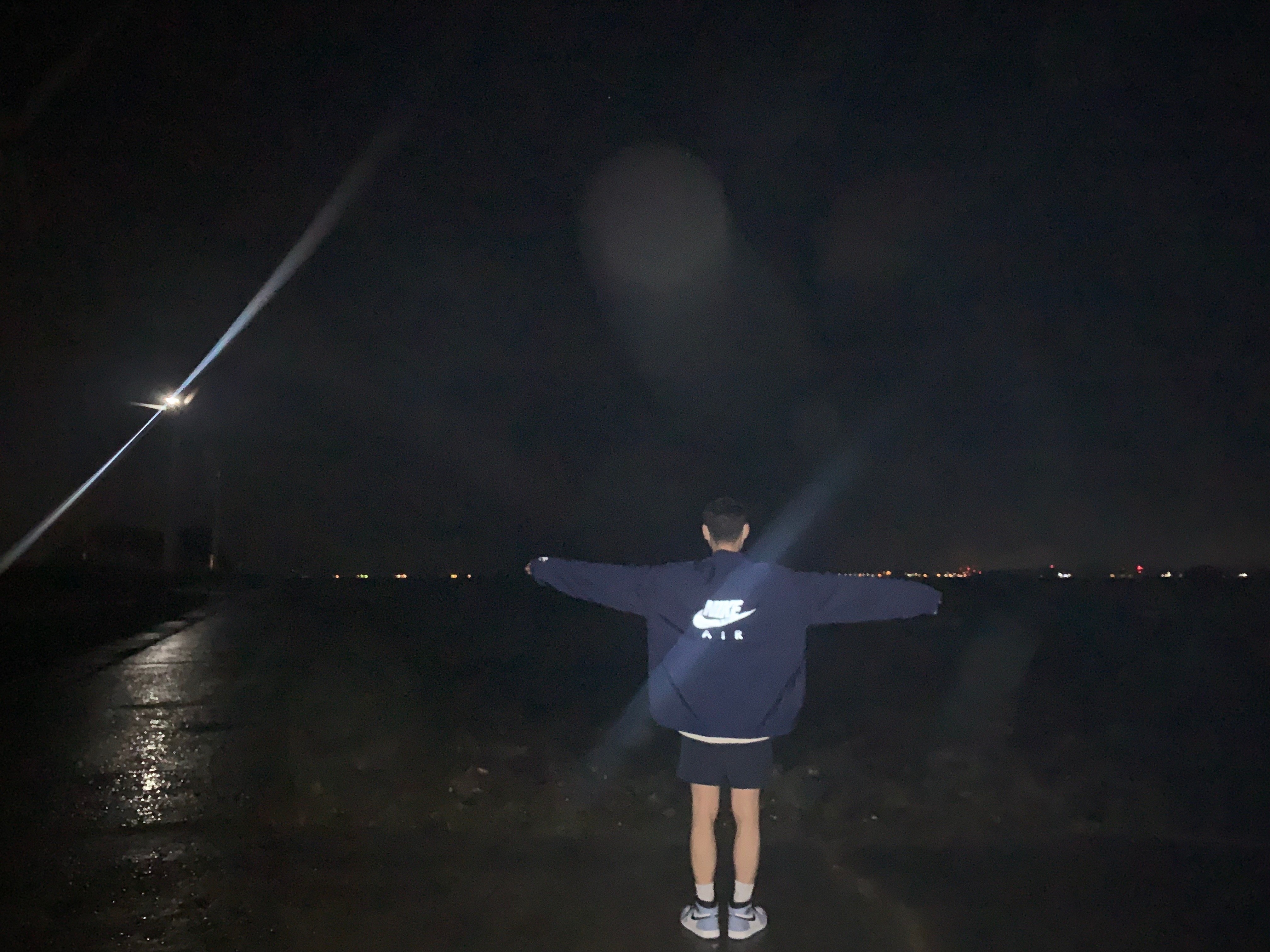 Nike x Kim Jones Reversible Wind Breaker Navy - Asia, Nike x Kim Jones Reversible Wind Breaker Navy - US/EU 착용 스타일 - 1
