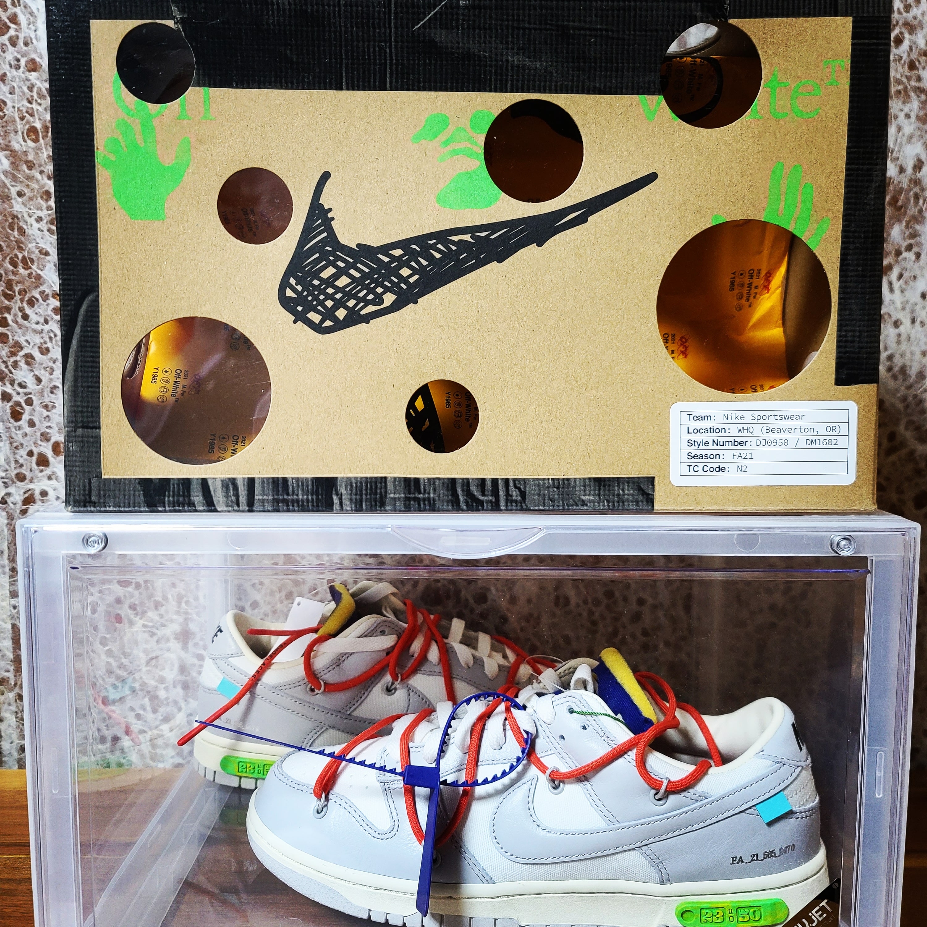 Nike x Off-White Dunk Low The 50 - Lot 23 착용 스타일