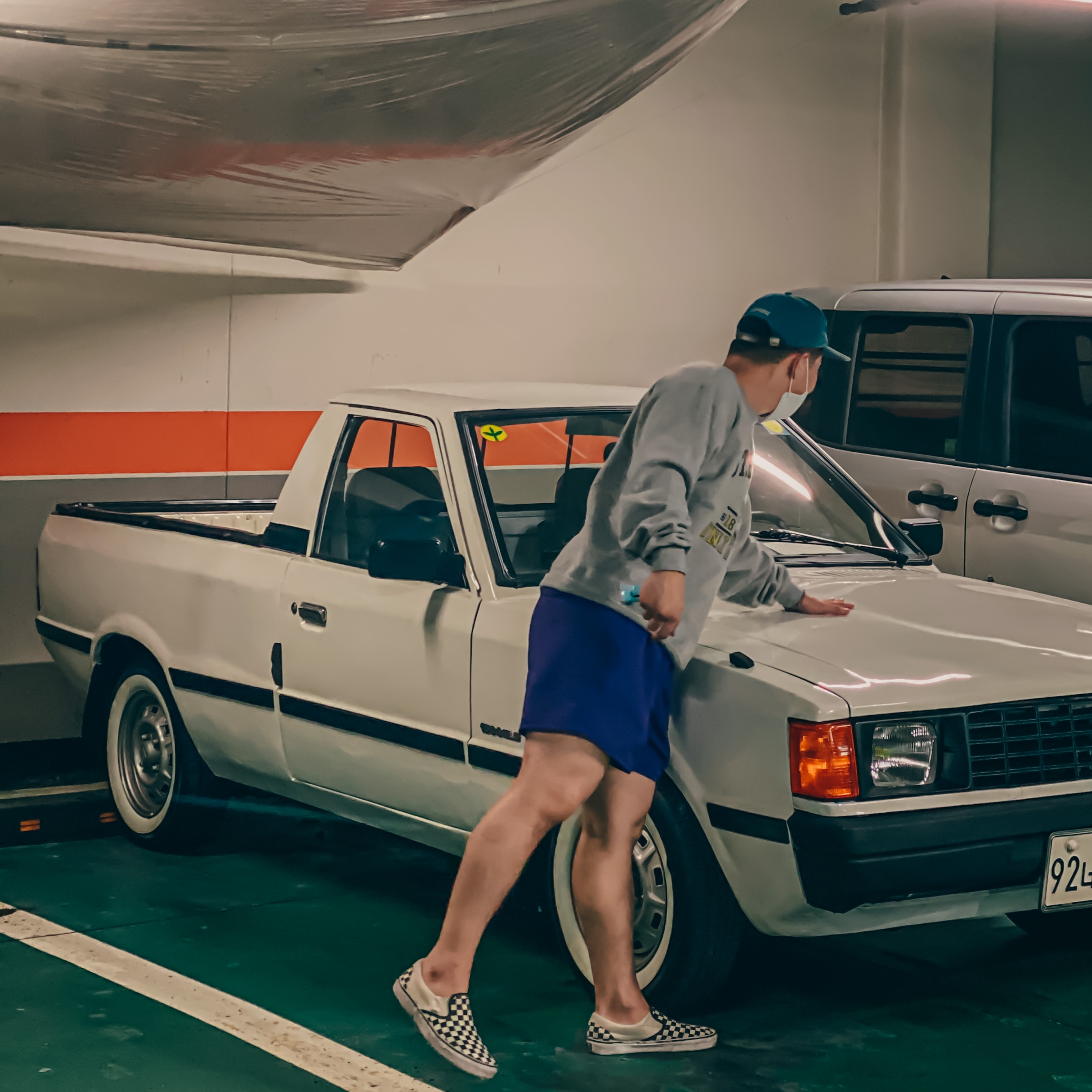 Vans Slip-On Checkerboard 착용 스타일