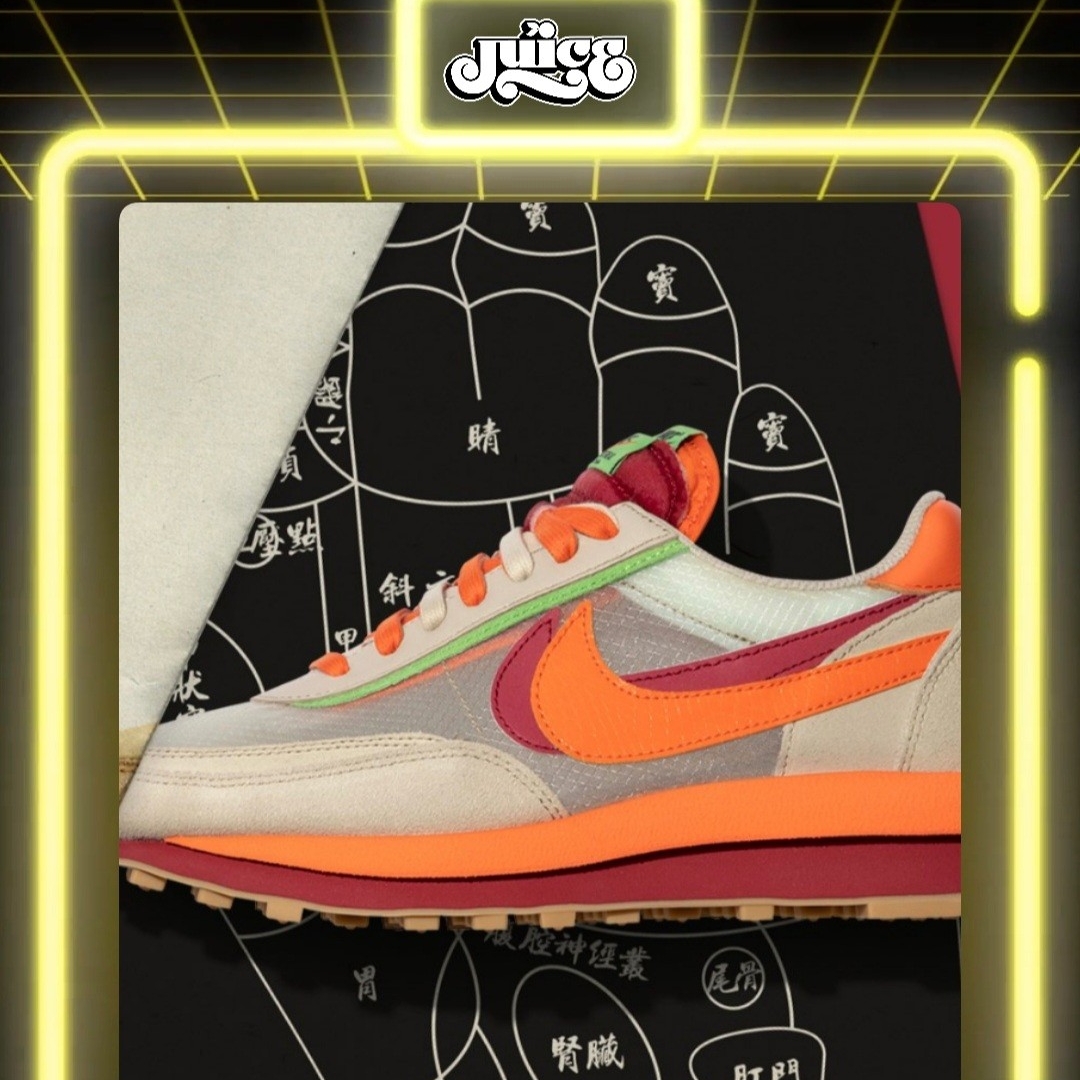Nike x Sacai x Clot LDWaffle Orange Blaze 착용 스타일
