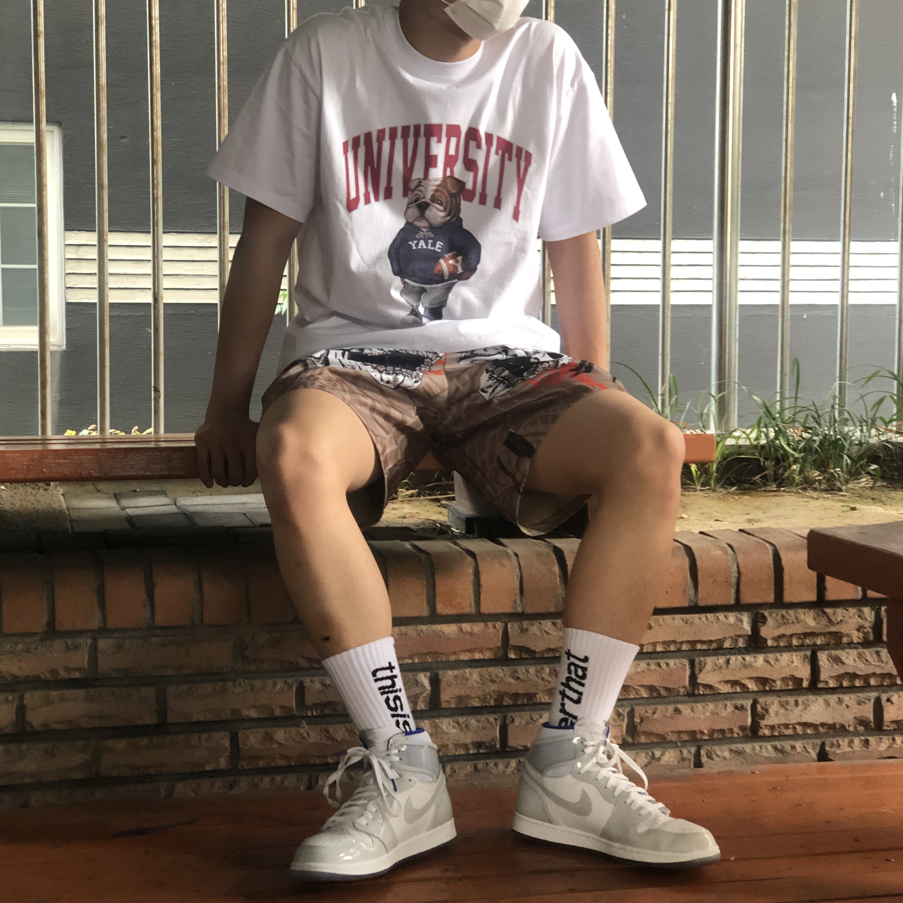Jordan 1 Retro High Zoom White Racer Blue, Jordan x Travis Scott Pool Shorts - Asia 착용 스타일 - 1