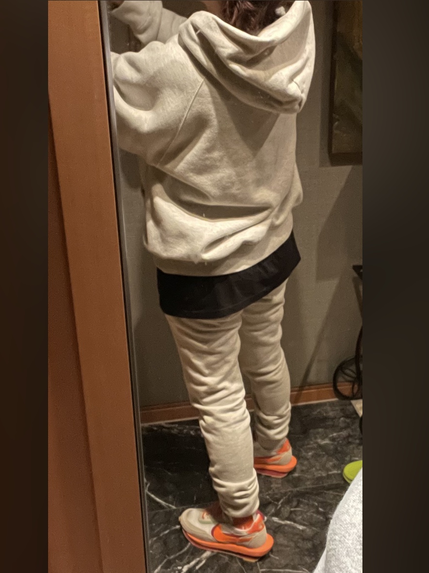 Essentials 3D Silicon Applique Pullover Hoodie Oatmeal/Oatmeal Heather/Light Heather Oatmeal 2020, Essentials Sweatpants Oatmeal/Oatmeal Heather/Light Heather Oatmeal 2020 착용 스타일 - 3