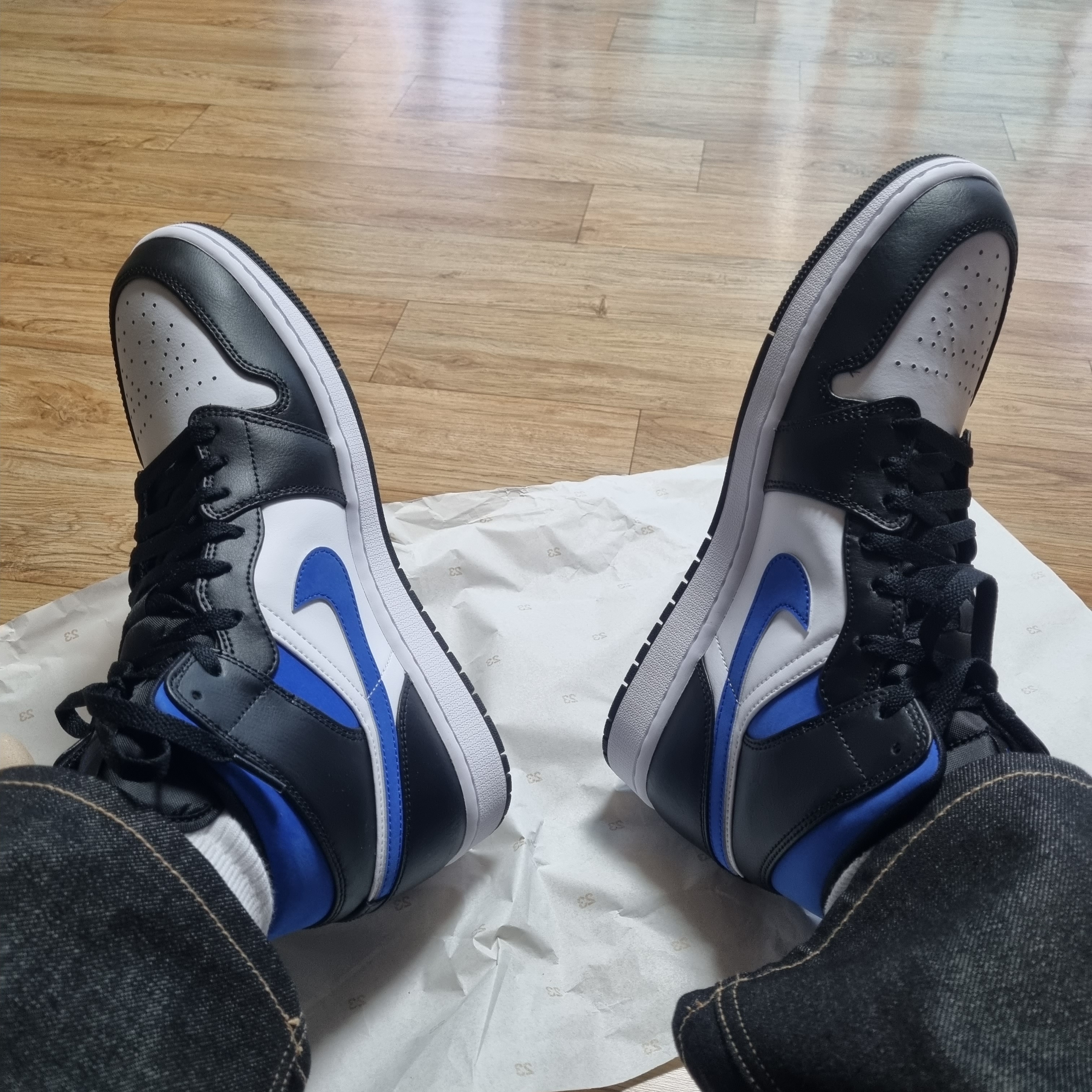 Jordan 1 Mid Racer Blue 착용 스타일 - 1
