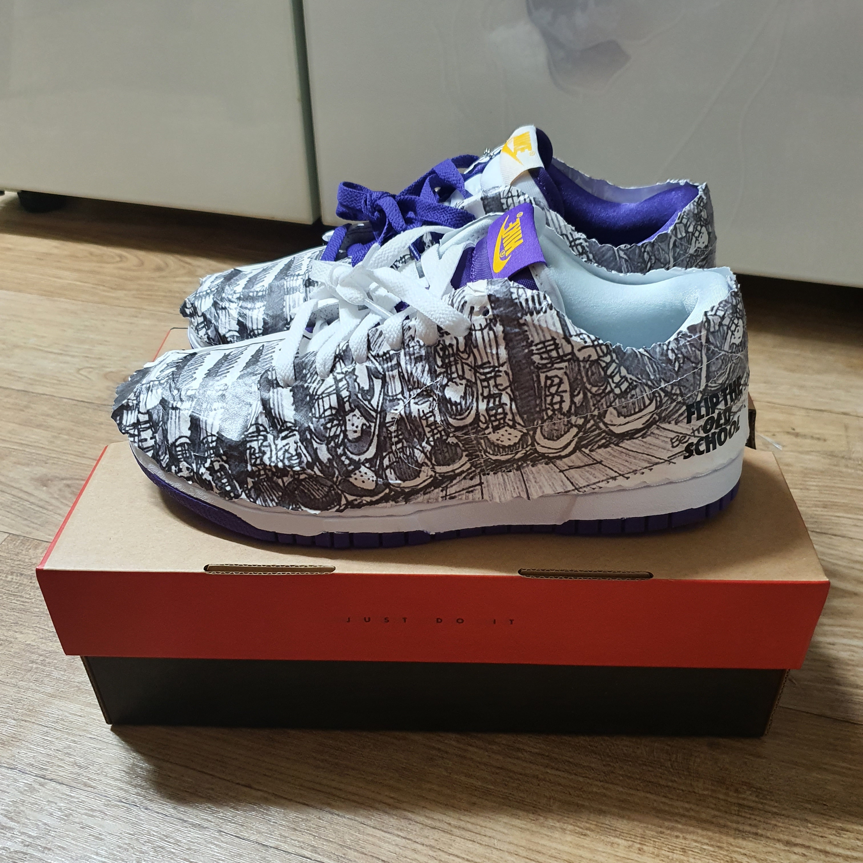 (W) Nike Dunk Low SE Flip 착용 스타일 - 2
